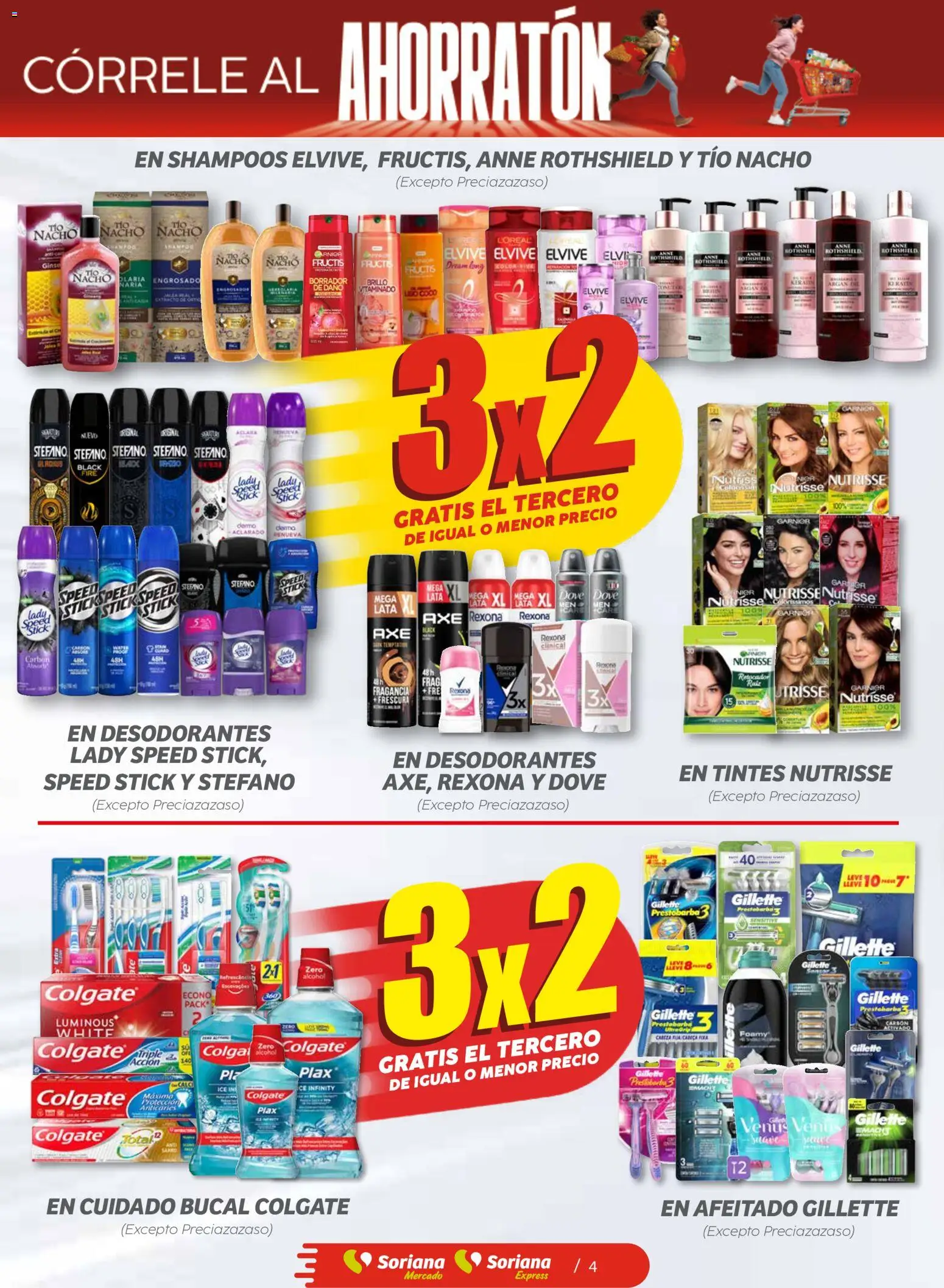Nuevas ofertas de Soriana válidas en toda la República Mexicana desde el 13.11.2025. ¡Encuentra las mejores ofertas en Soriana - Ahorratón Mercado: Coah, Chih y Dur! | Página: 4 | Productos: Brillo, Mesa, Fragancia