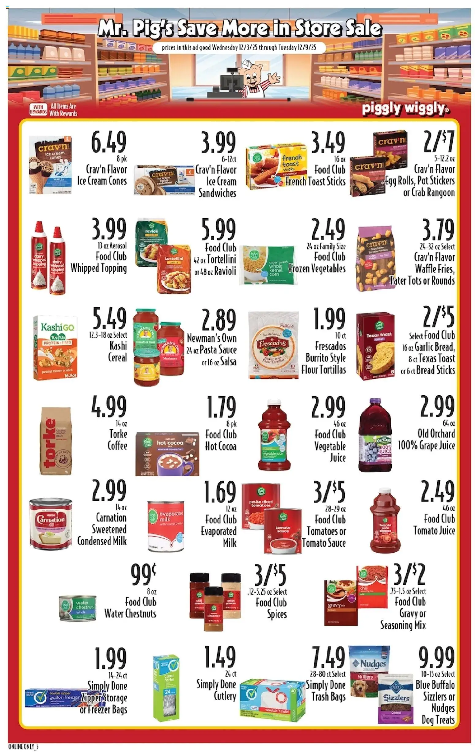 Piggly Wiggly Weekly Ad - valid from 03.12.2025 | Page: 7 | Products: Coffee, Cream, Ice cream, Sauce
