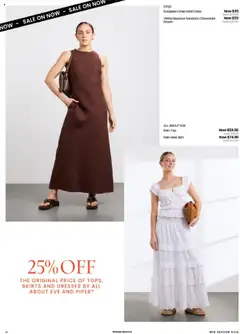 Myer catalogue - valid from 10.09.2025 | Page: 2 | Products: Linen, Chocolate, Maxi skirt, Dress