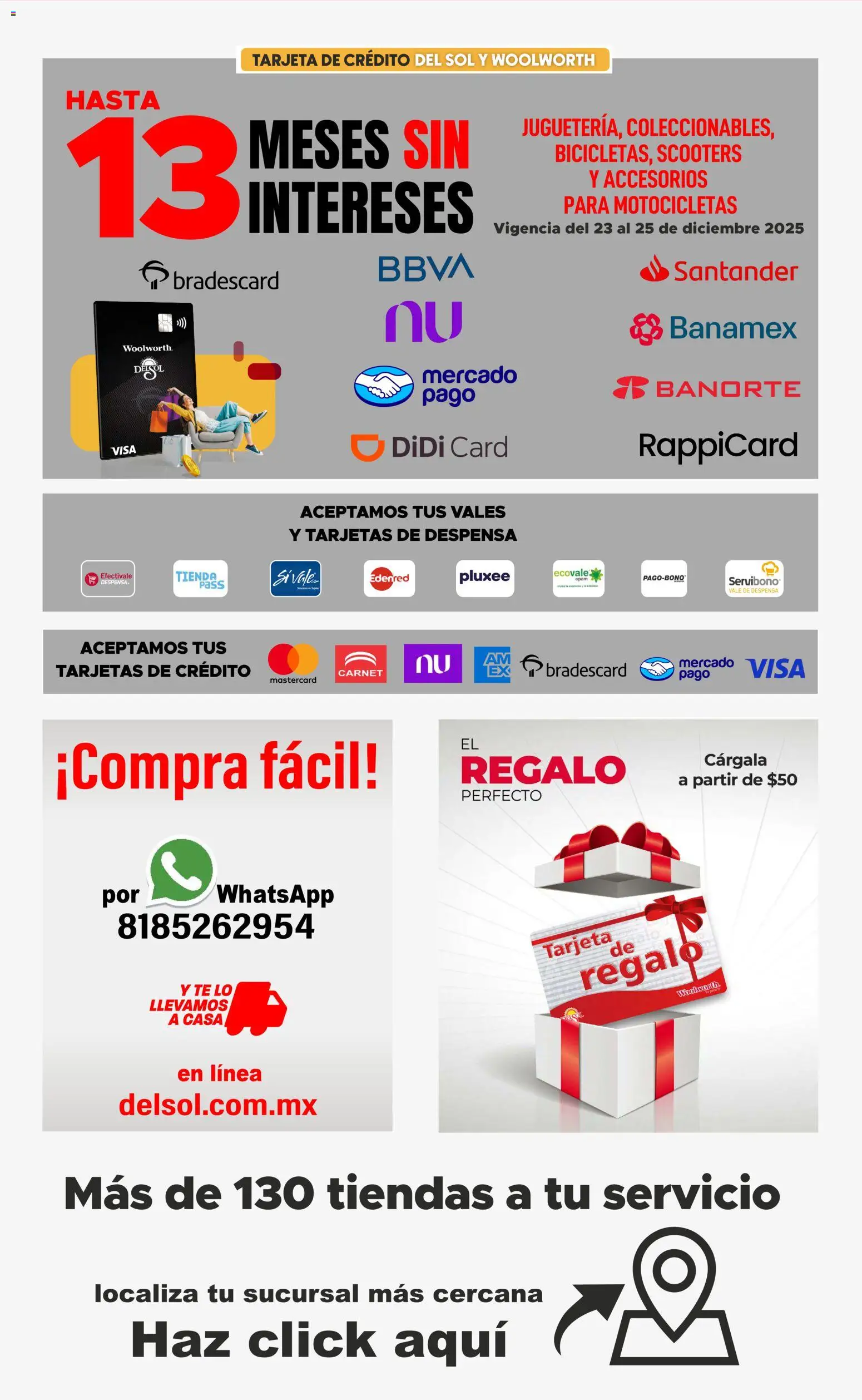 Nuevas ofertas de Del Sol y Woolworth válidas en toda la República Mexicana desde el 23.12.2025. ¡Encuentra las mejores ofertas en Del Sol y Woolworth catálogo Venta Especial de Navidad 3! | Página: 16 | Productos: Despensa, Té