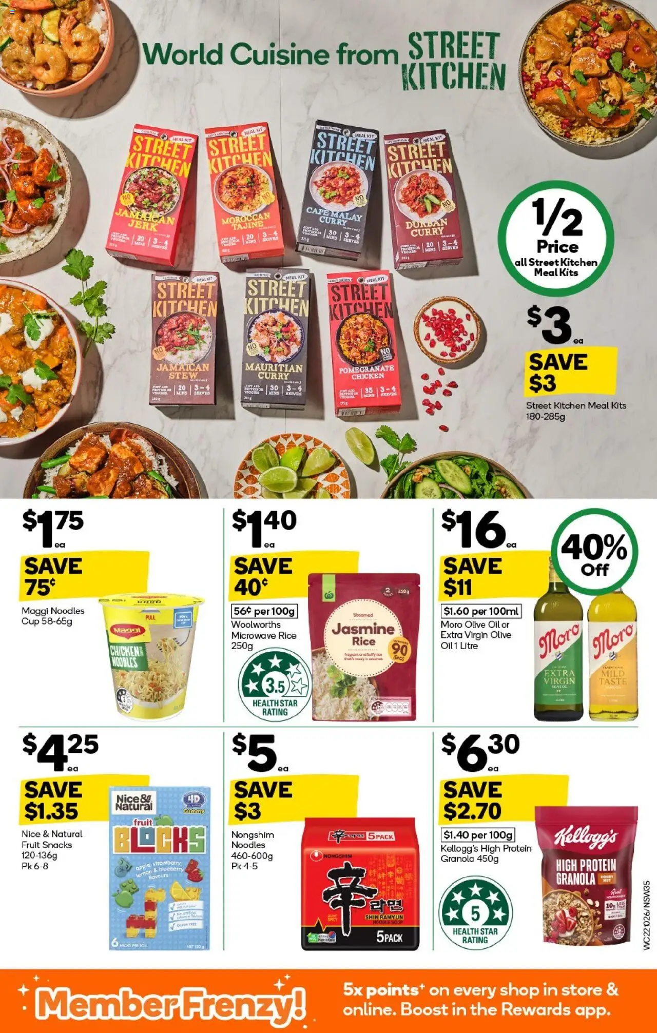 Woolworths catalogue - valid from 22.10.2025 | Page: 35 | Products: Kits, Granola, Olive oil, Microwave