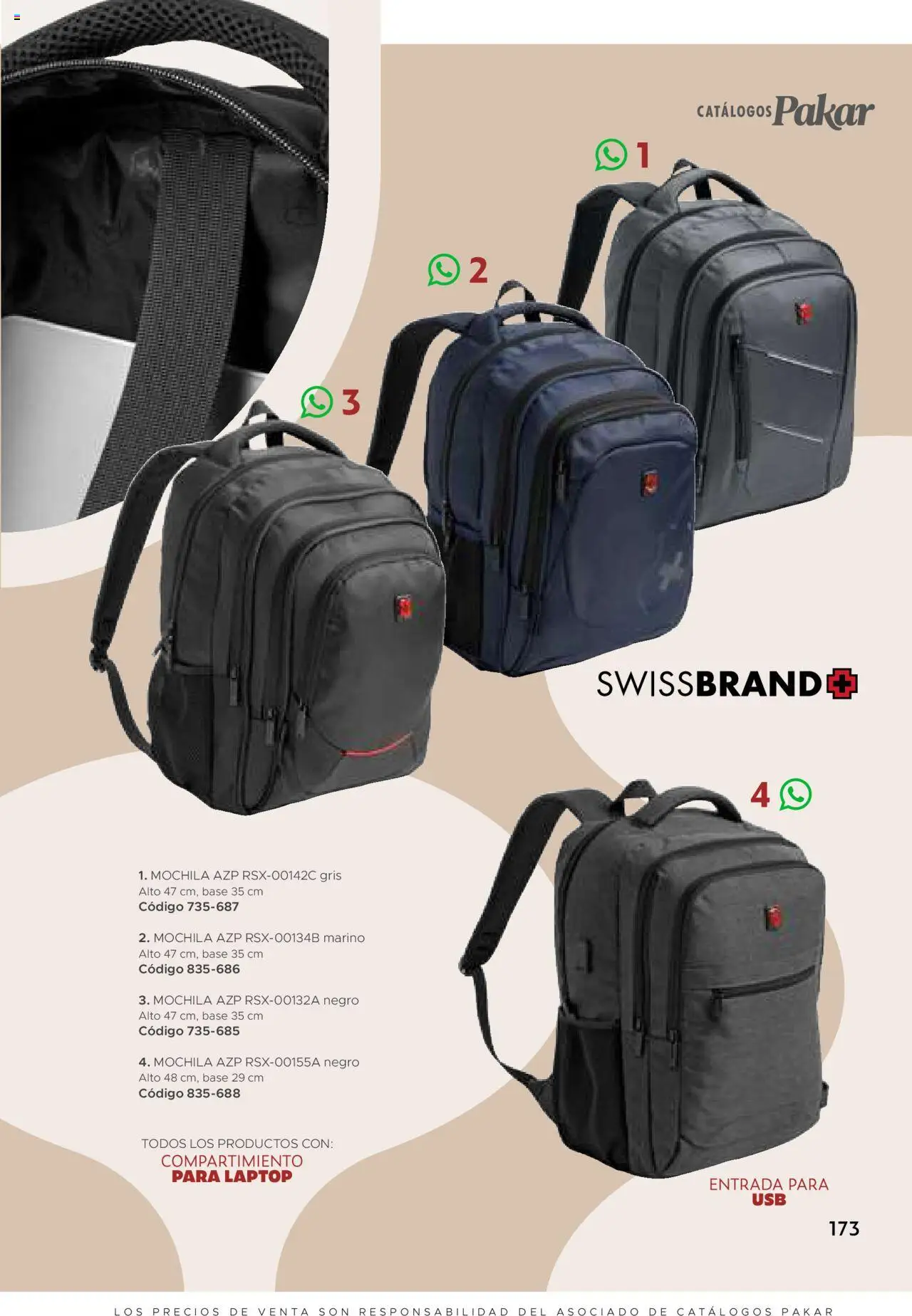 Nuevas ofertas de SC Pakar válidas en toda la República Mexicana desde el 24.07.2025. ¡Encuentra las mejores ofertas en SC Pakar Catálogo Ropa y Accesorios! | Página: 173 | Productos: Mochila