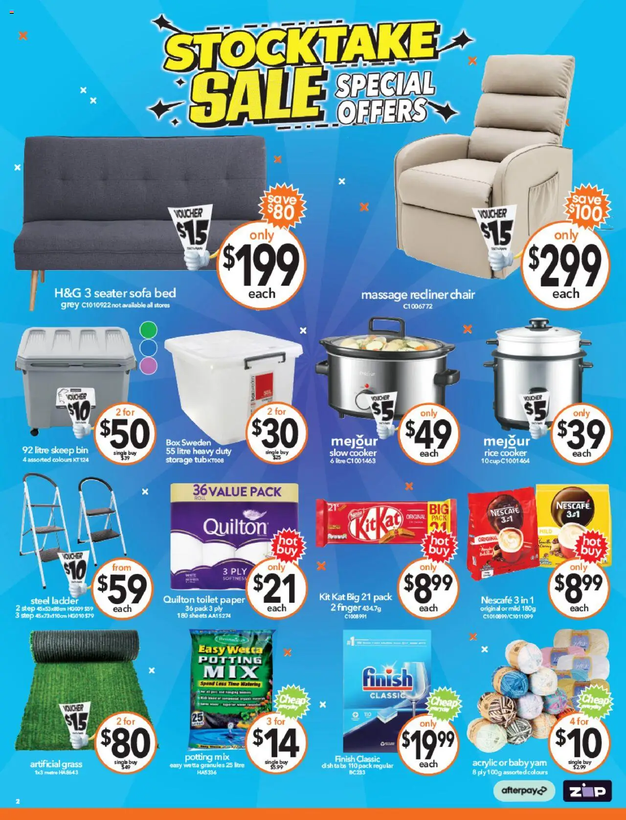 Cheap as Chips catalogue - valid from 02.07.2025 | Page: 2 | Products: Chair, Toilet, Grass, Sofa bed