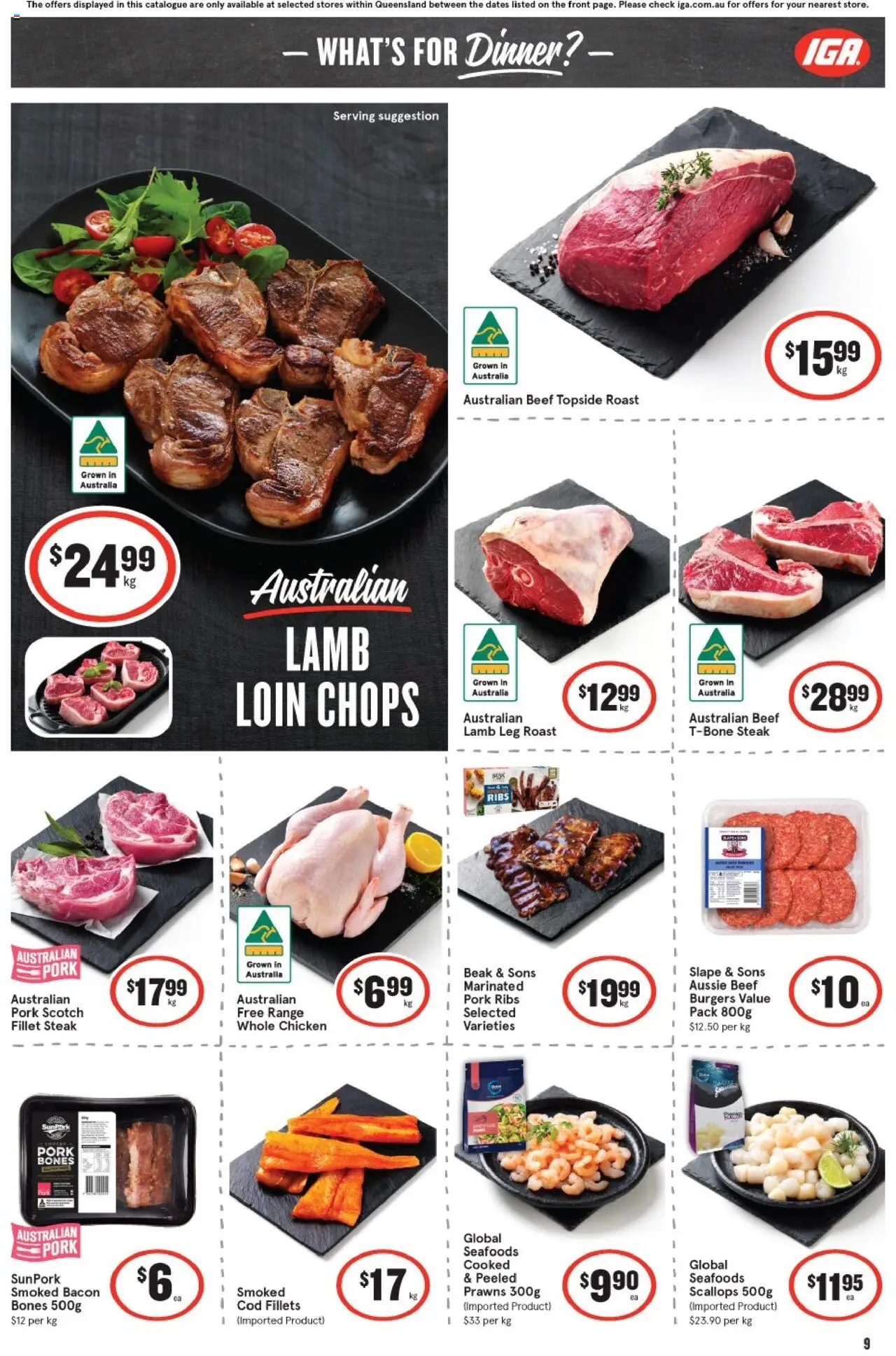 IGA catalogue - valid from 06.08.2025 | Page: 9 | Products: Mandarins, Nuts, Spinach, Beetroot