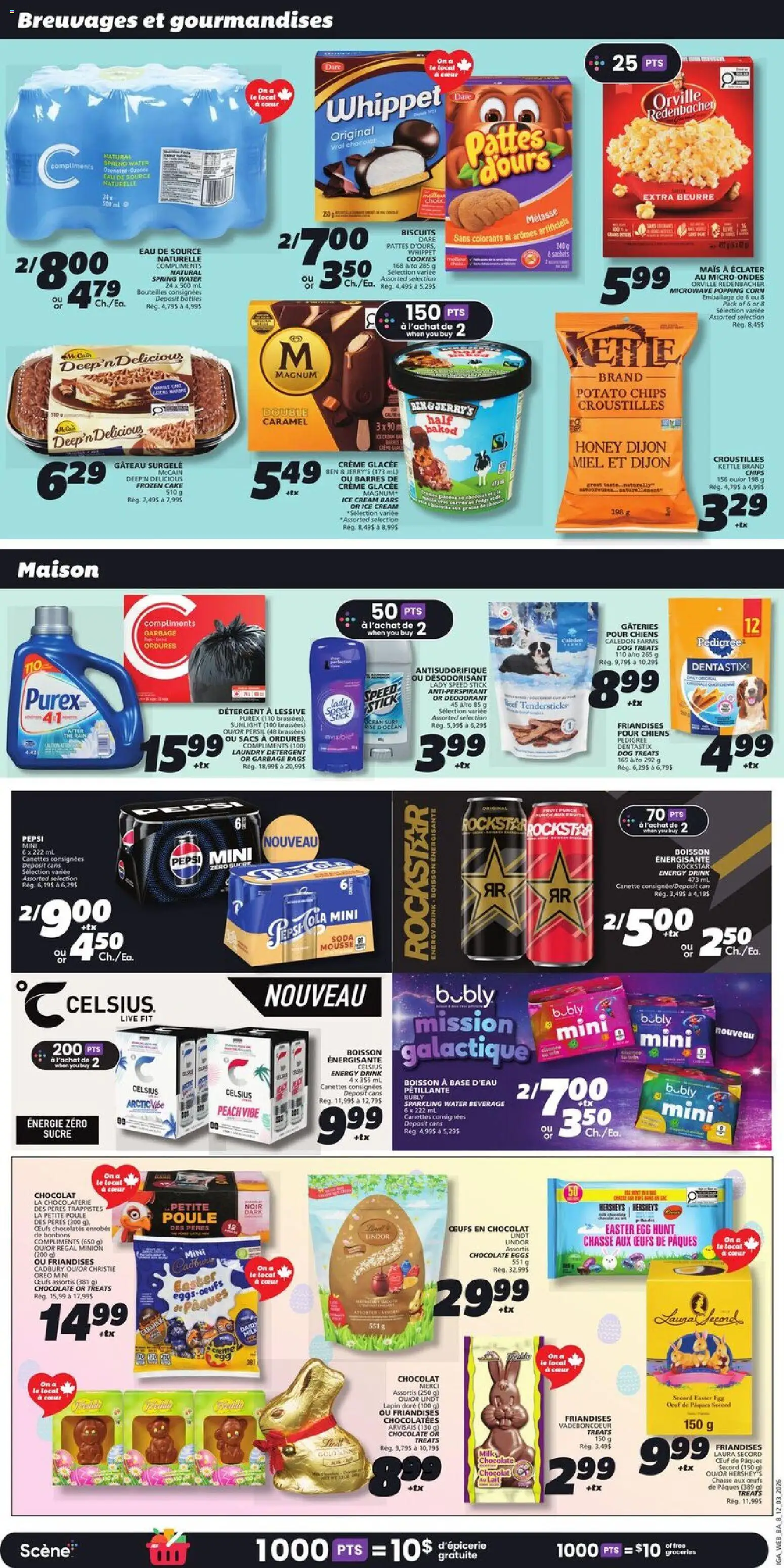 IGA flyer valid from 12.03.2026 | Page: 10 | Products: Ice cream, Deodorant, Detergent, Chocolate