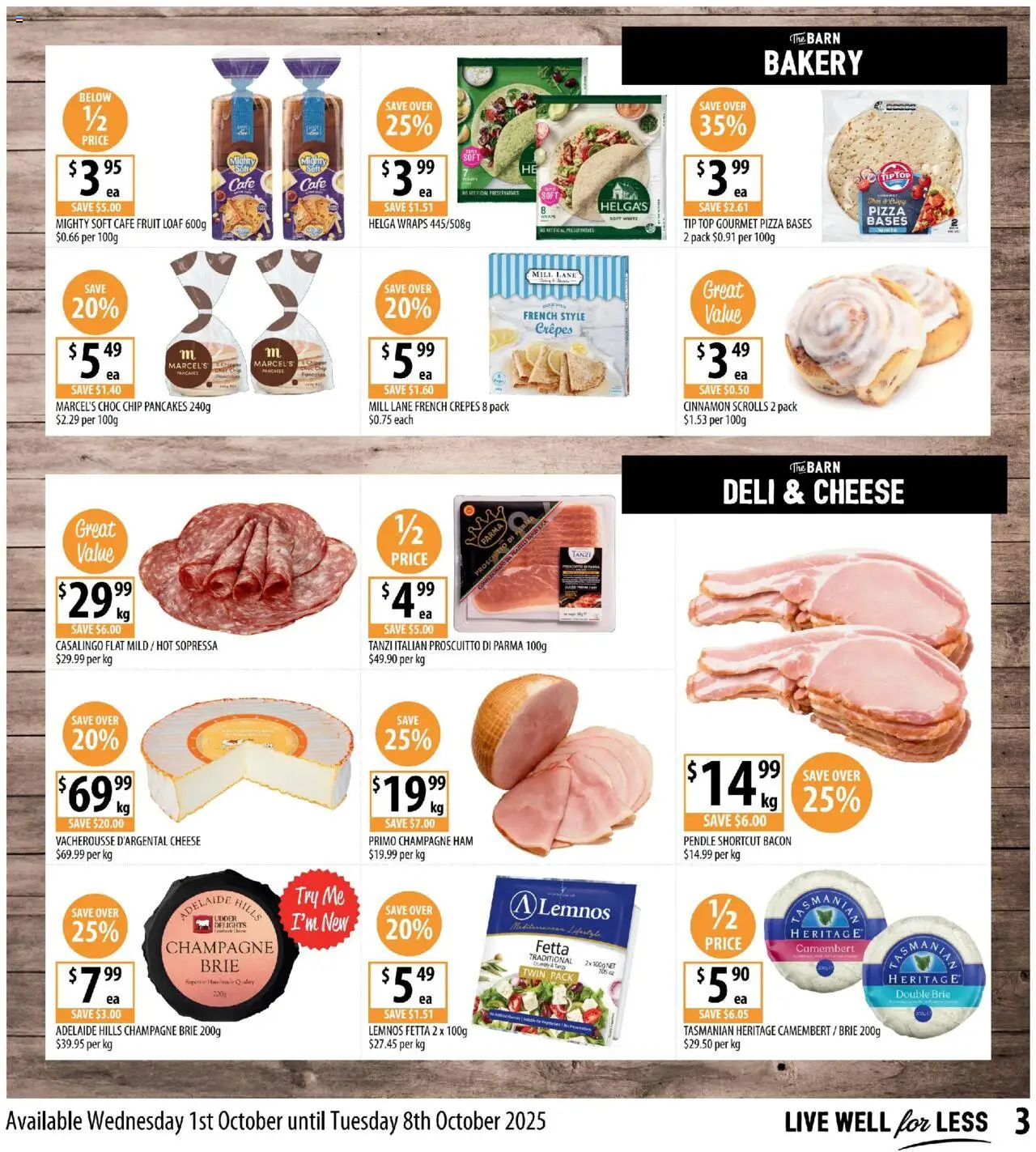 Supabarn catalogue - valid from 01.10.2025 | Page: 3 | Products: Handmade, Bacon, Ham, Pizza