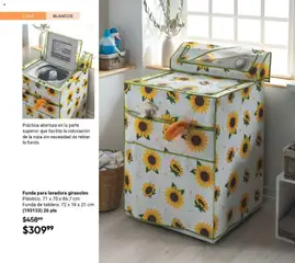 Vista previa de Funda para lavadora girasoles, Plástico. 71 x 70 x 86.7 cm Funda de tablero: 72 x 18 x 21 cm (193153) 26 pts, nuevo folleto de la tienda, válido en México a partir del 13.03.2026 | Página: 158