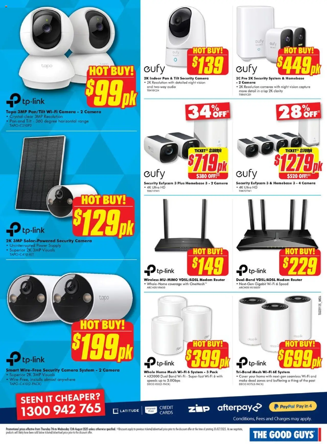 The Good Guys catalogue - valid from 06.08.2025 | Page: 19 | Products: Camera, Audio, Modem