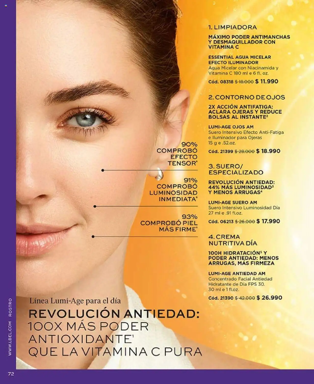 Catálogo L'Bel Campaña 14 │ válido desde el 31.08.2025 | Página: 72 | Productos: Contorno, Agua, Iluminador, Contorno de ojos