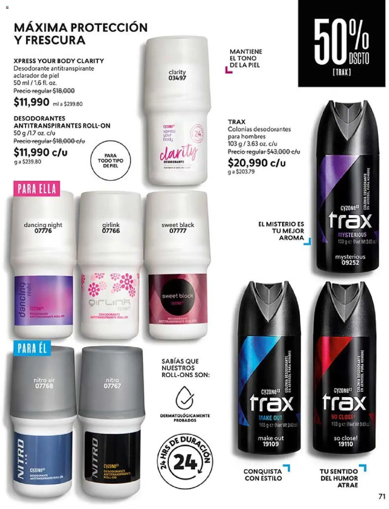 CyZone revista - valida desde el 09.07.2025 | Página: 71 | Productos: Body, Desodorante, Antitranspirante