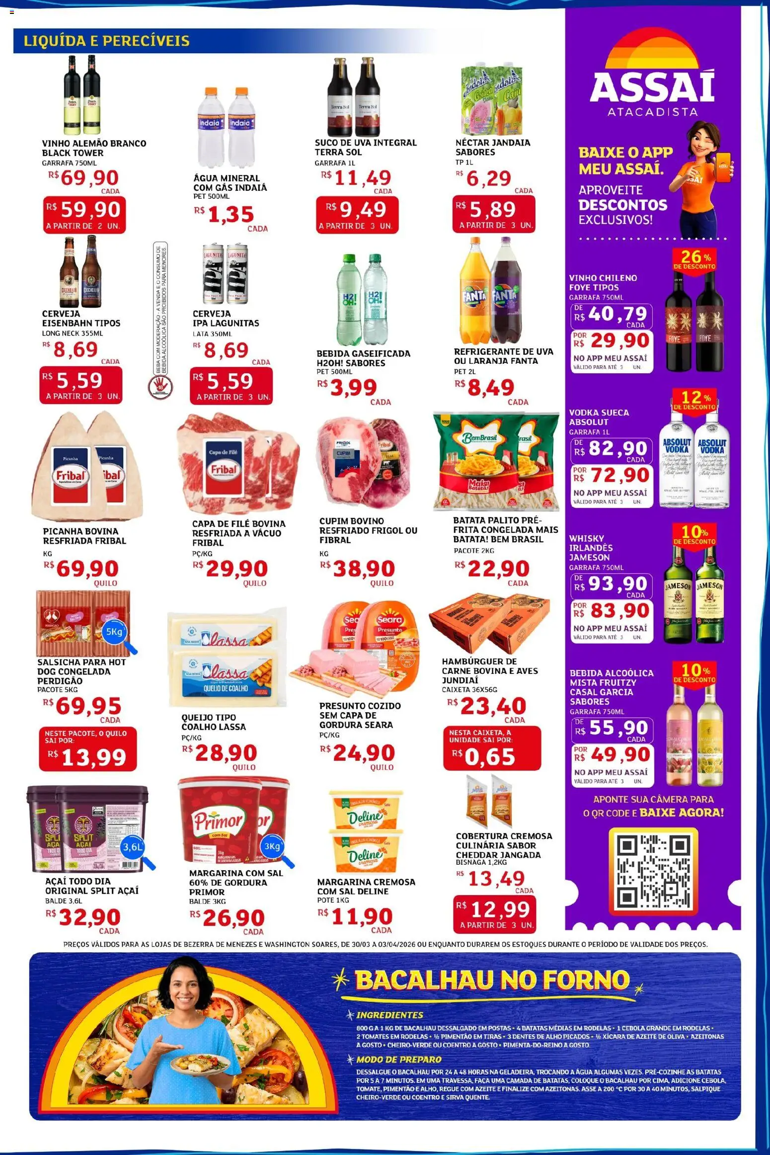 Assaí Atacadista Folheto - válido de 30.03.2026 | Página: 3 | Produtos: Eisenbahn, Faca, Suco, Tomates