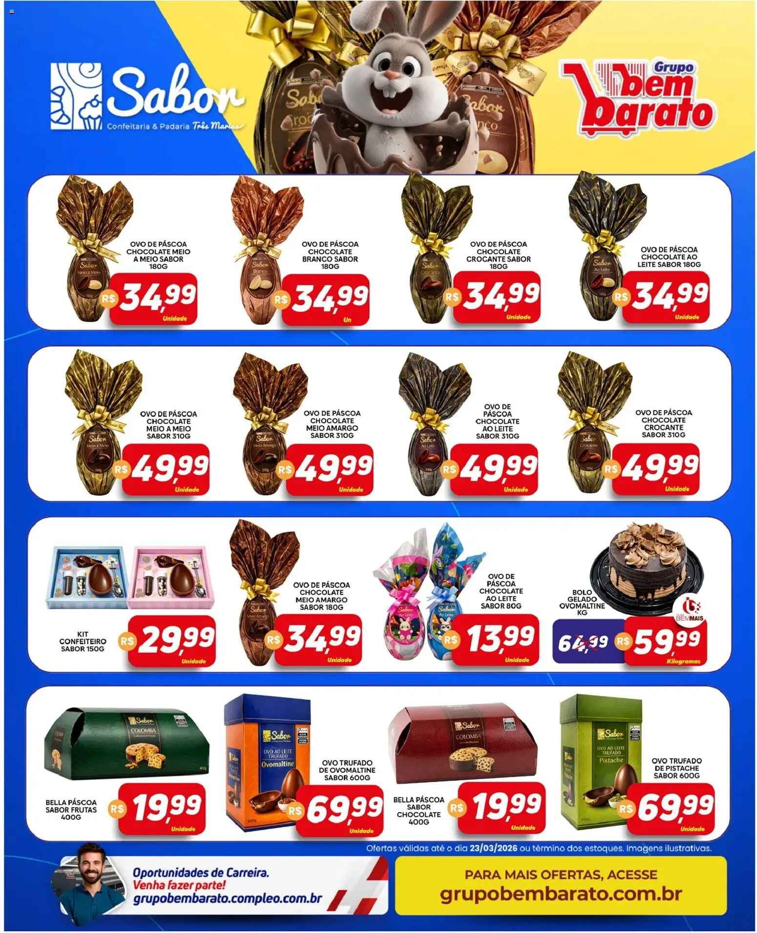 Supermercado Bem Barato Folheto - válido de 17.03.2026 | Página: 4 | Produtos: Ovo de páscoa, Pistache, Chocolate, Bolo