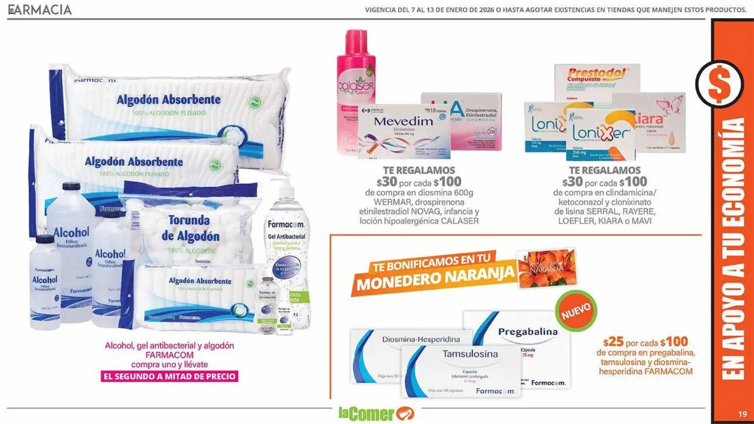 Nuevas ofertas de La Comer válidas en toda la República Mexicana desde el 07.01.2026. ¡Encuentra las mejores ofertas en La Comer folleto! | Página: 19 | Productos: Monedero, Algodón, Té, Caja