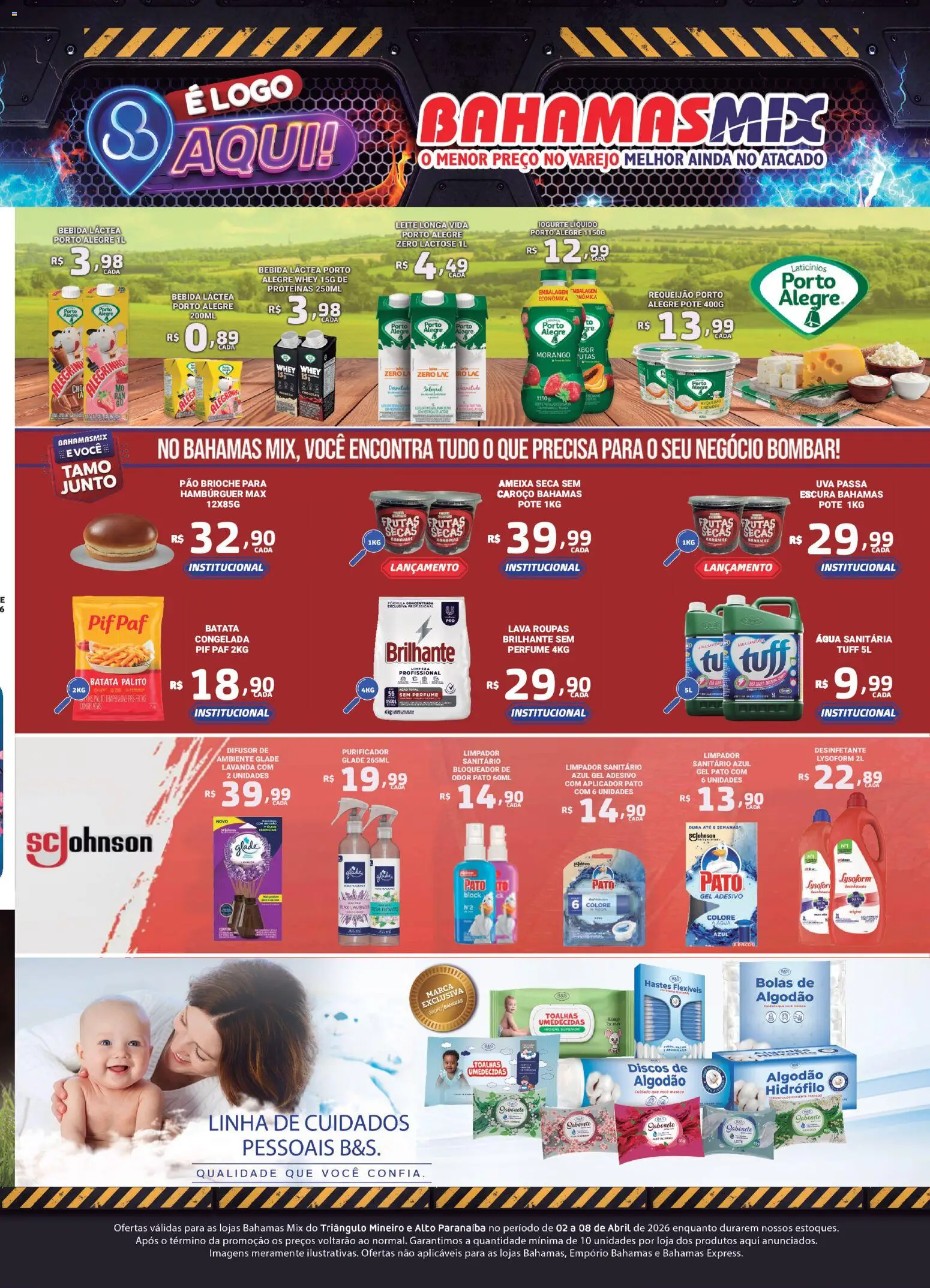 Bahamas Mix Folheto - válido de 02.04.2026 | Página: 3 | Produtos: Pão, Roupas, Hambúrguer, Sabonete