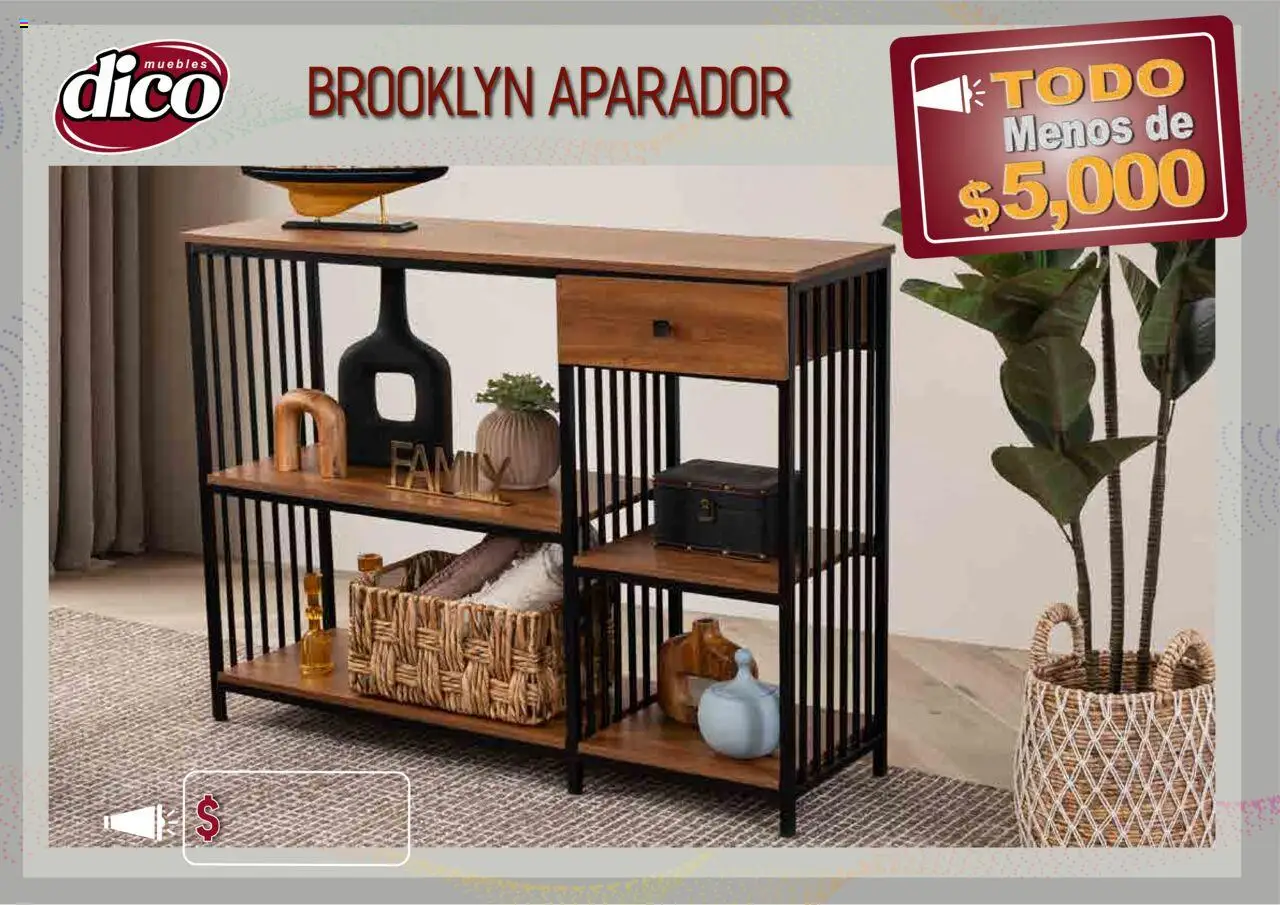 Nuevas ofertas de Muebles Dico válidas en toda la República Mexicana desde el 12.02.2025. ¡Encuentra las mejores ofertas en Muebles Dico catálogo Todo Menos! | Página: 27 | Productos: Aparador