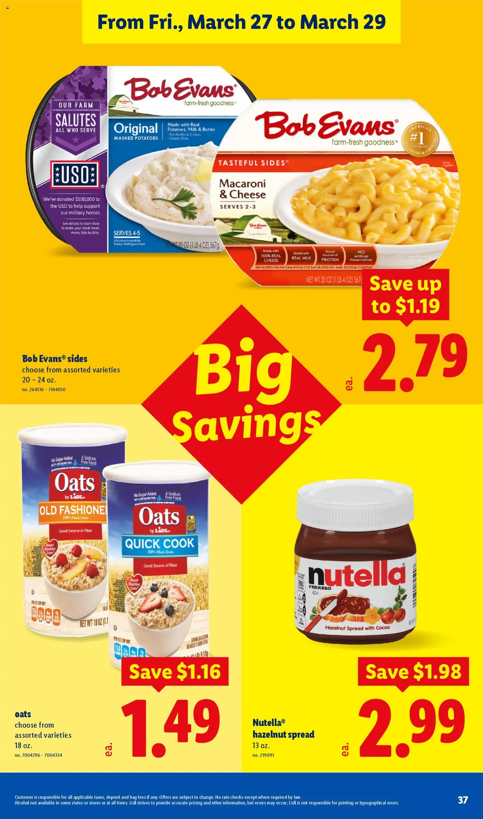Lidl Weekly Ad - valid from 25.03.2026 | Page: 37 | Products: Cheese, Potatoes, Sugar, Bag