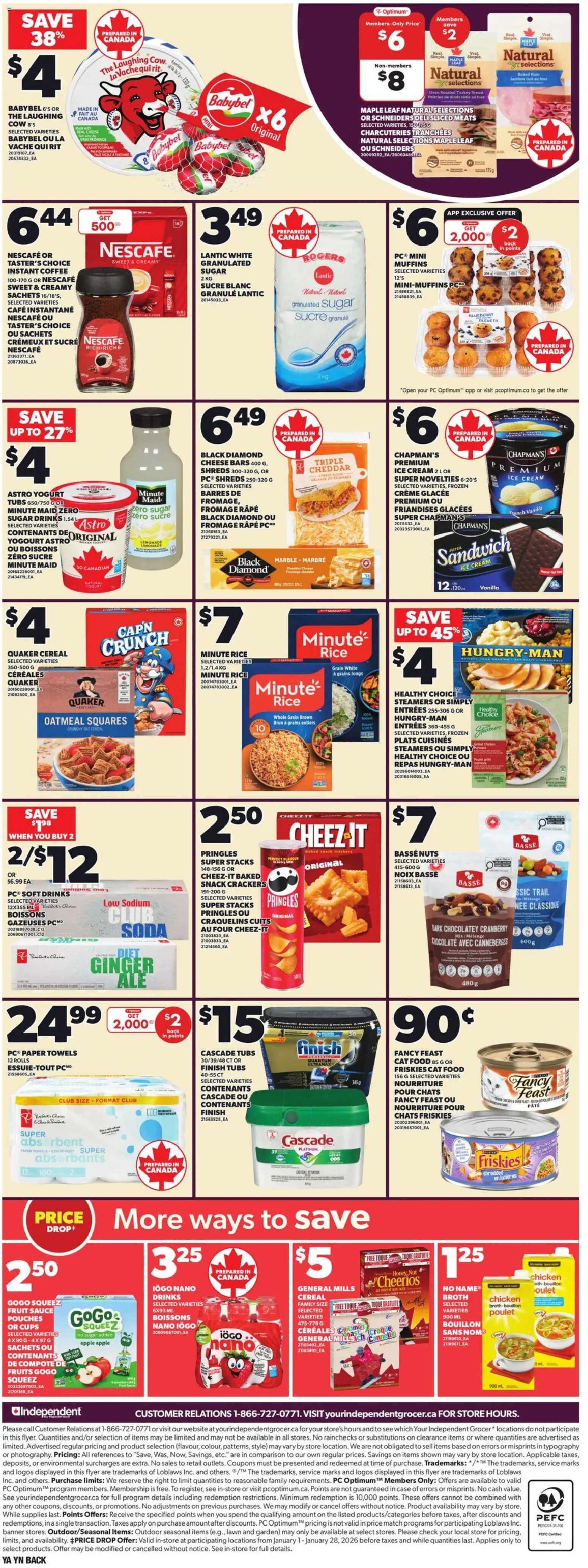 Independent Grocer flyer valid from 15.01.2026 | Page: 2 | Products: Nuts, Ice cream, Turkey, Yogurt
