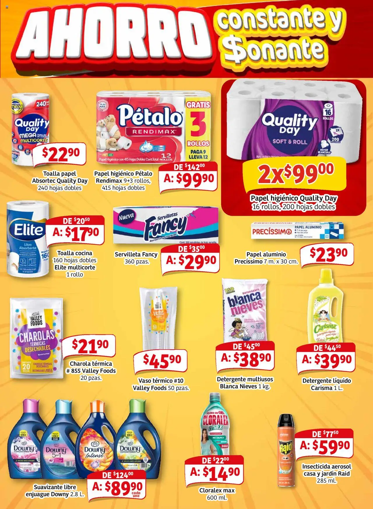 Nuevas ofertas de Soriana válidas en toda la República Mexicana desde el 25.09.2025. ¡Encuentra las mejores ofertas en Soriana - Pesito Valedor Mercado: Edo Mex, Valle De México, Gro, Hgo, Mor, Pue, Qto, Tlax, Ver! | Página: 14 | Productos: Suavizante, Toalla, Papel higiénico, Cloro