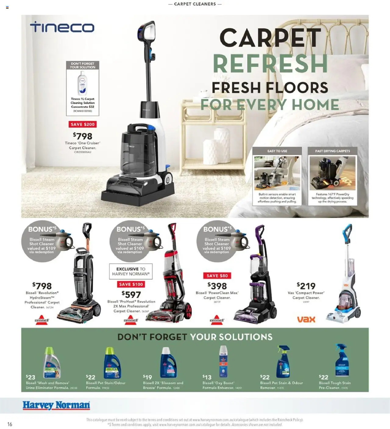 Harvey Norman catalogue - valid from 09.09.2025 | Page: 16 | Products: Carpet, Cleaner, Accessories