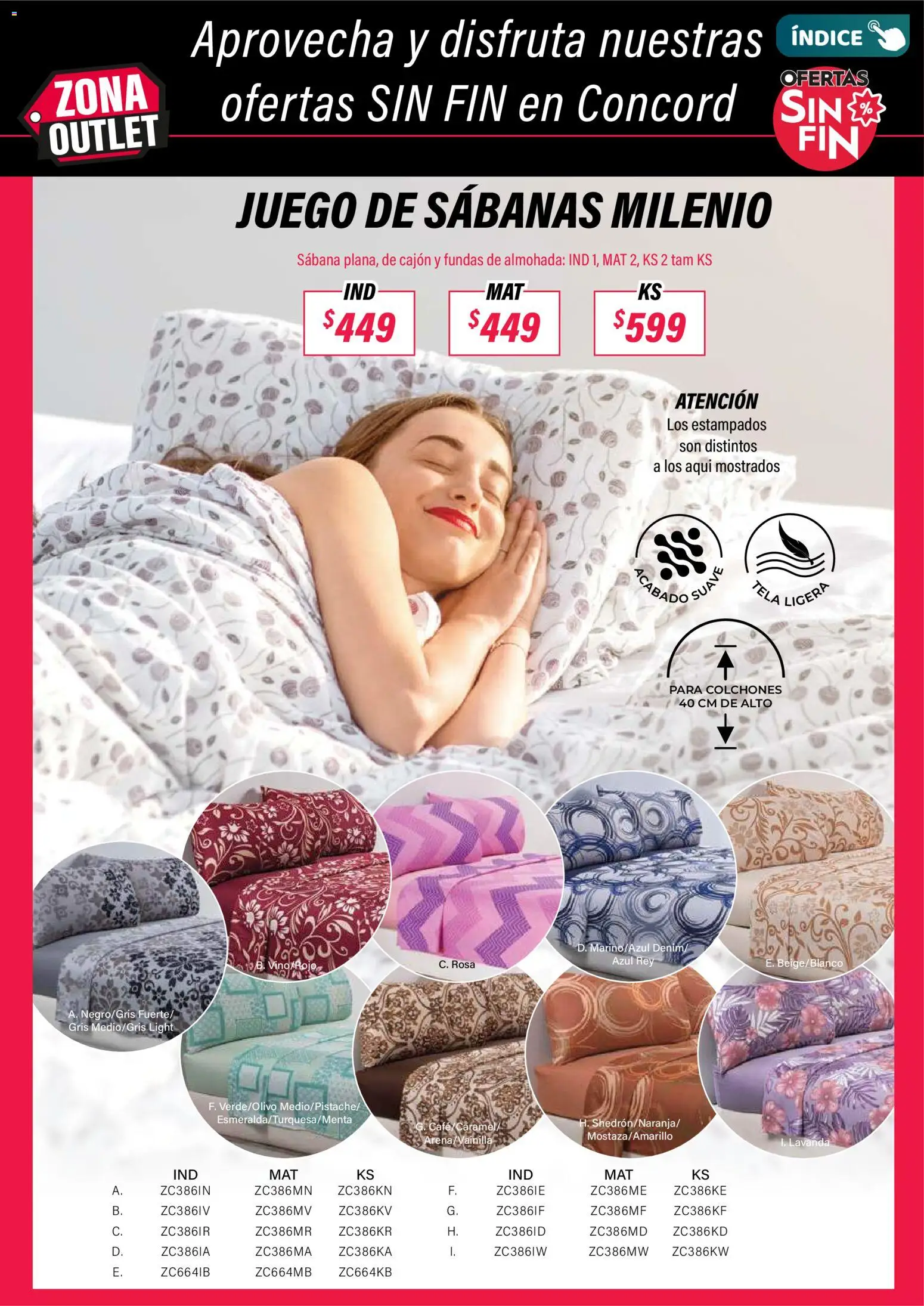 Nuevas ofertas de Colchas Concord válidas en toda la República Mexicana desde el 01.11.2025. ¡Encuentra las mejores ofertas en Colchas Concord Buen Fin! | Página: 263 | Productos: Juego, Almohada, Sabanas