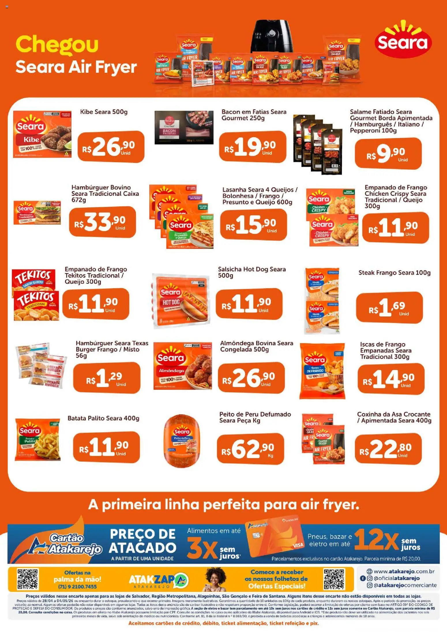 Atakarejo Folheto - válido de 28.04.2026 | Página: 2 | Produtos: Salsicha, Caixa, Queijo, Salame