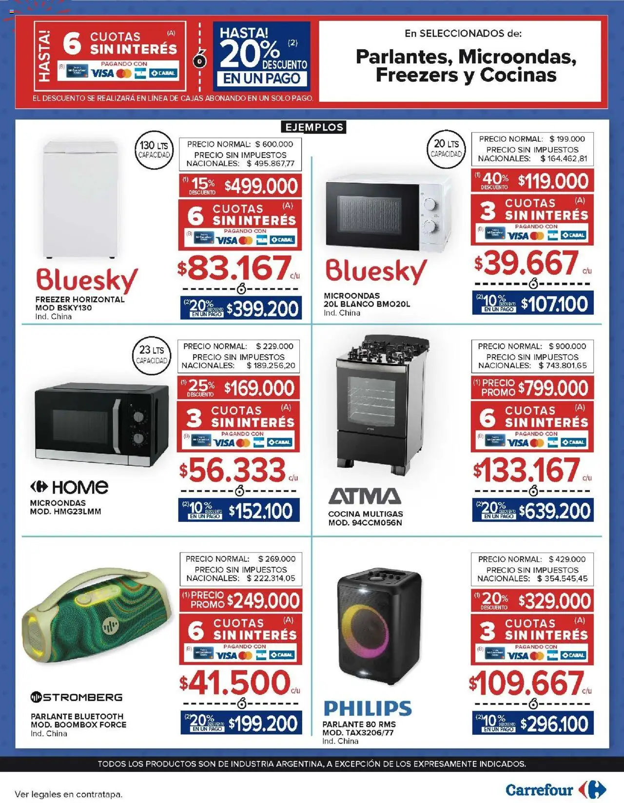 Carrefour ofertas │ válido desde el 01.10.2025 | Página: 29 | Productos: Cocina, Microondas, Parlante, Freezer