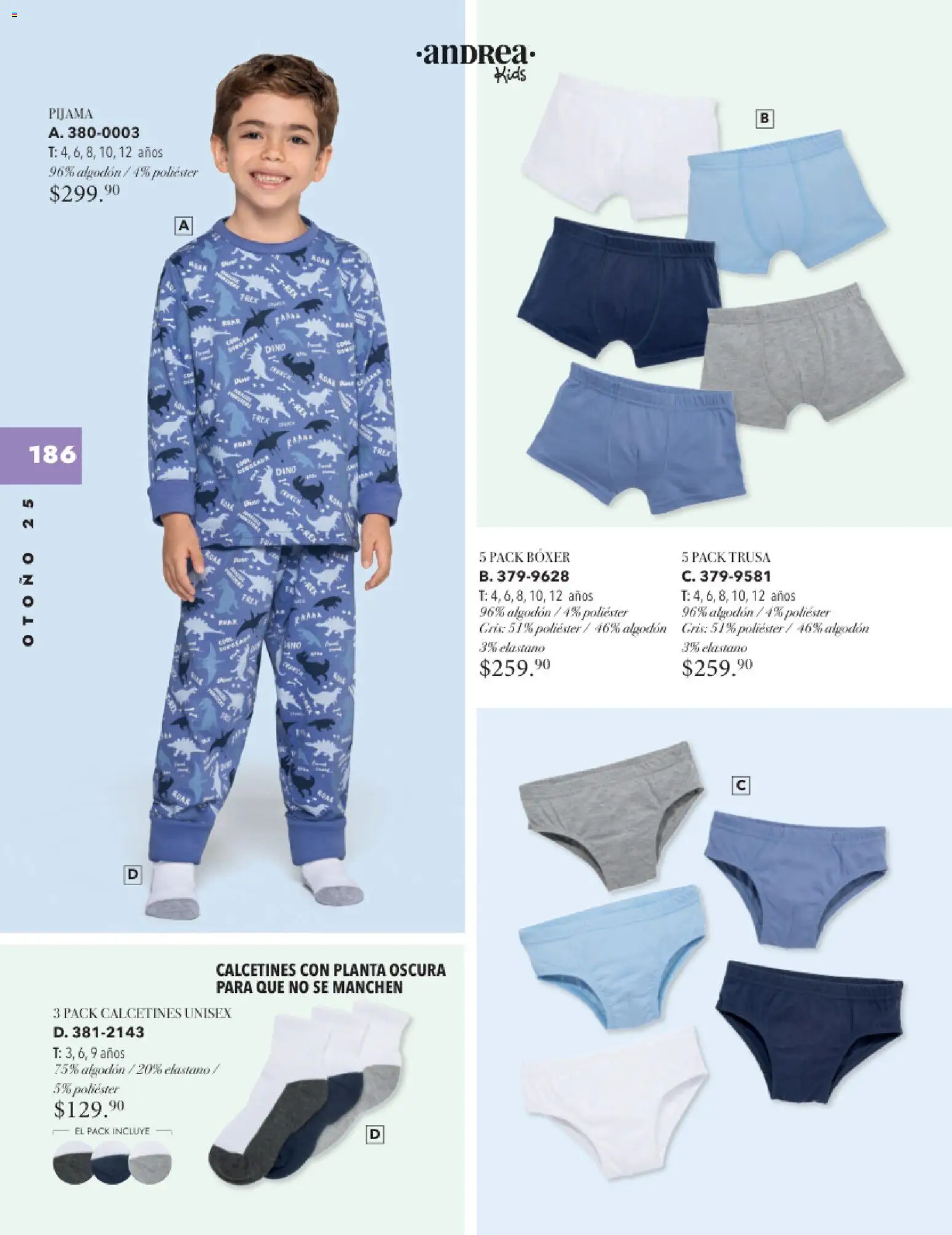 Nuevas ofertas de Andrea válidas en toda la República Mexicana desde el 26.11.2025. ¡Encuentra las mejores ofertas en Andrea catálogo Infantil Kids! | Página: 129 | Productos: Pijama, Planta, Algodón