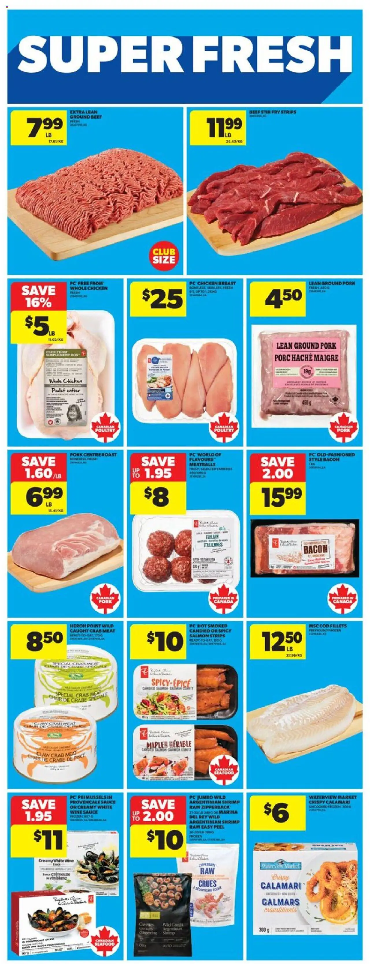 Real Canadian Superstore flyer valid from 09.10.2025 | Page: 13 | Products: Beef, Chair, Chicken, Pork