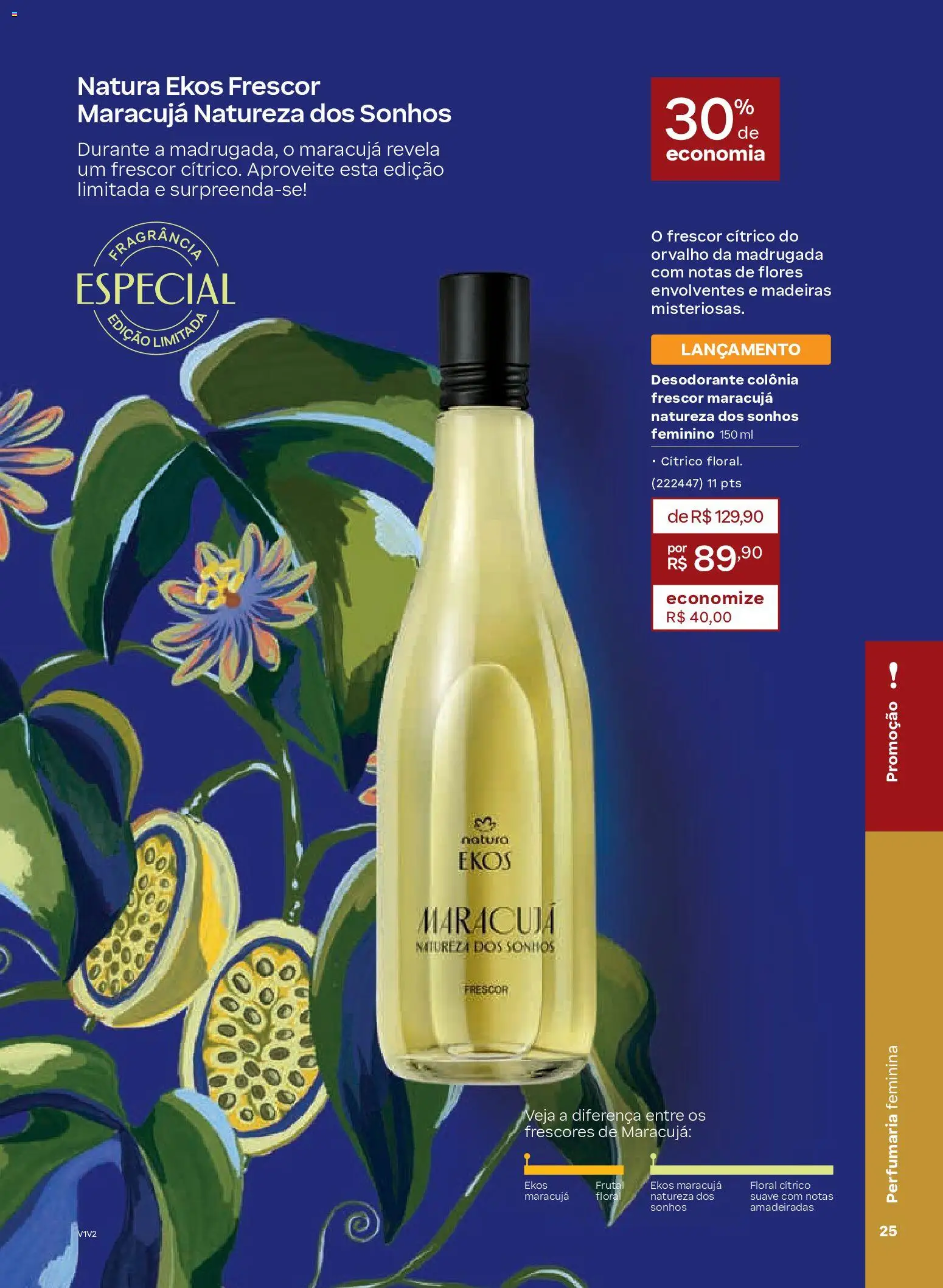 Natura Folheto - válido de 19.02.2026 | Página: 25 | Produtos: Fragrância, Madeiras, Desodorante, Flores