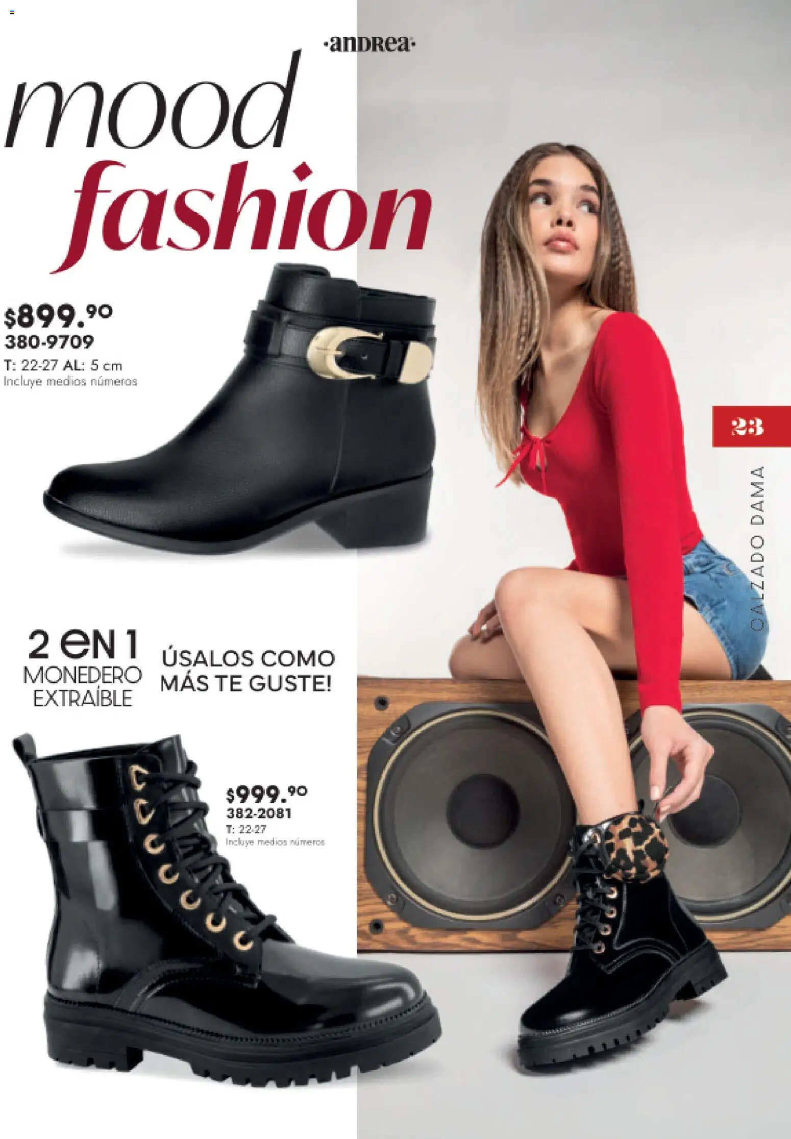 Nuevas ofertas de Andrea válidas en toda la República Mexicana desde el 16.11.2025. ¡Encuentra las mejores ofertas en Andrea catálogo Botas y botines! | Página: 23