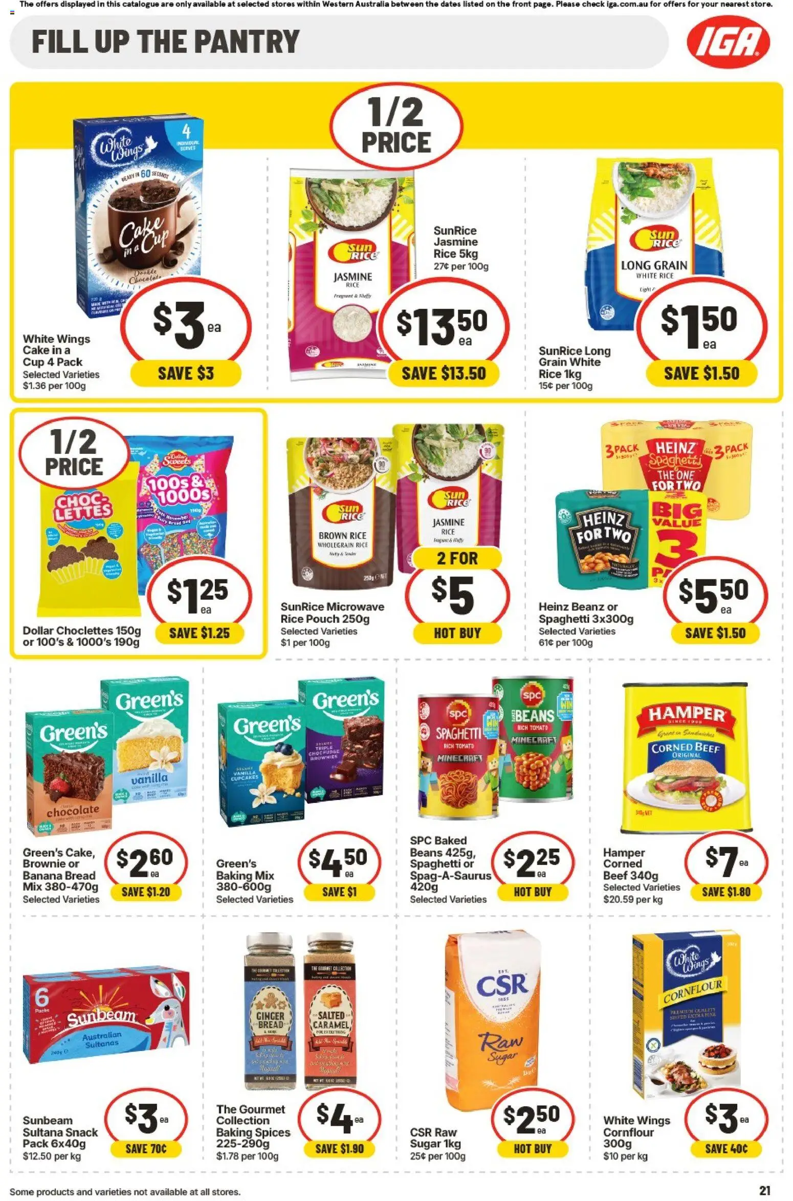 IGA catalogue - valid from 22.04.2026 | Page: 21 | Products: Beef, Pasta, Olive oil, Garlic