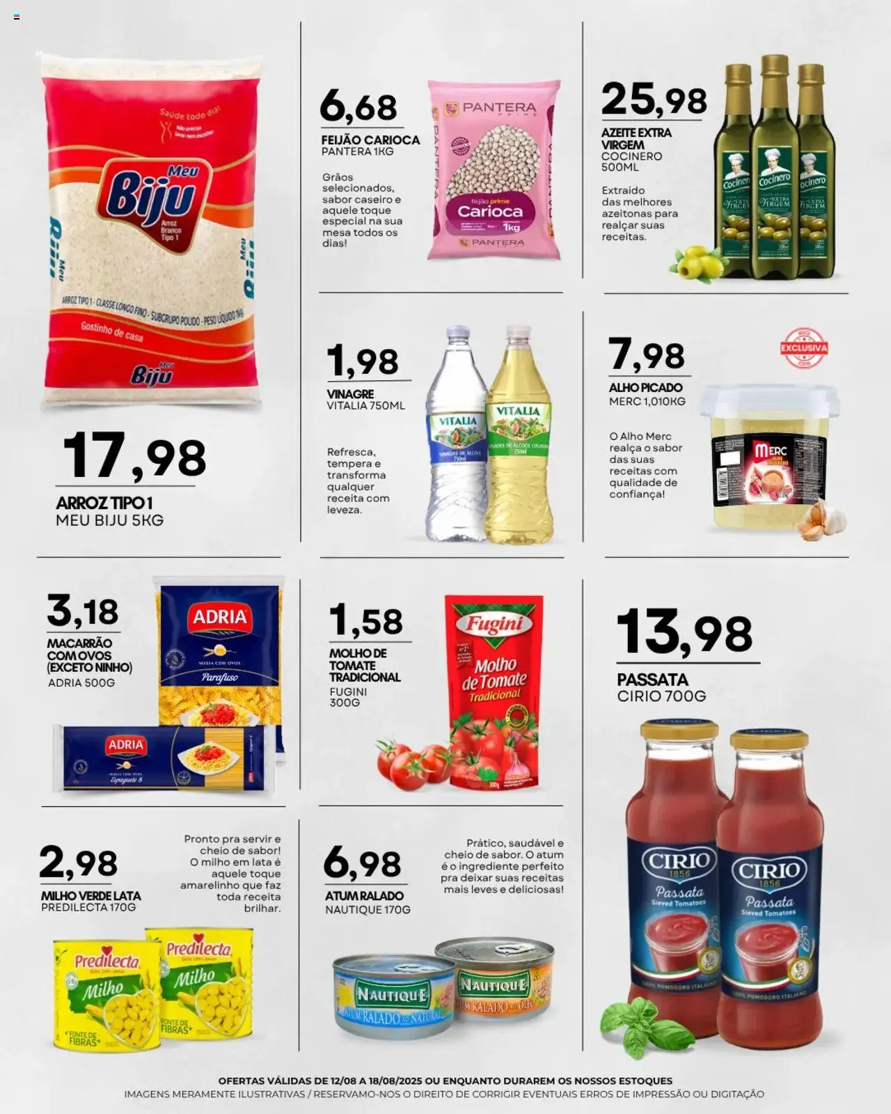 Mercadão Atacadista Folheto - válido de 12.08.2025 | Página: 4 | Produtos: Alho, Mesa, Óleo, Azeite