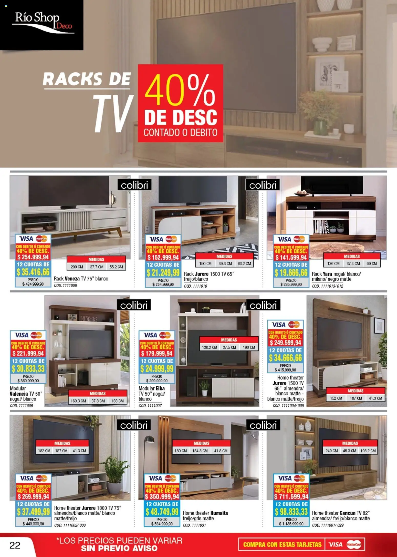 Río Shop Deco catálogo │ válido desde el 17.03.2026 | Página: 22 | Productos: Modular, Home theater