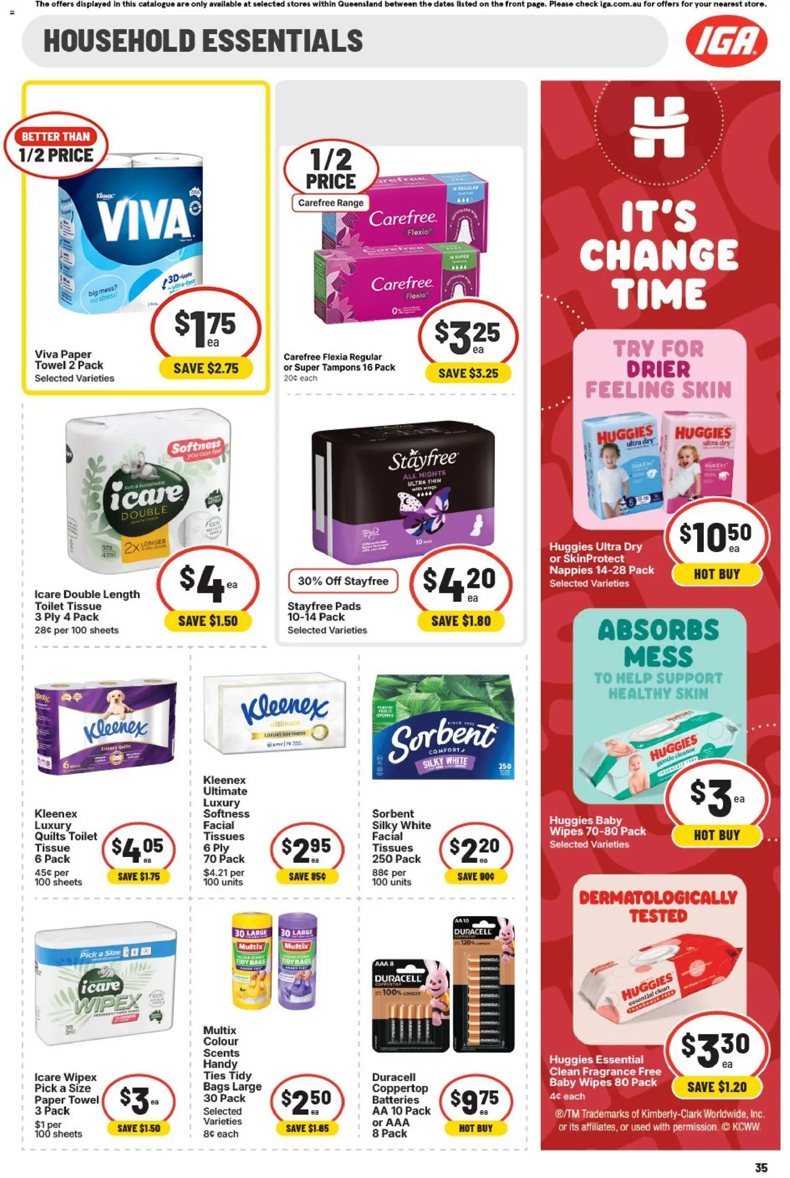 IGA catalogue - valid from 25.02.2026 | Page: 36 | Products: Fragrance, Nappies, Batteries, Tampons