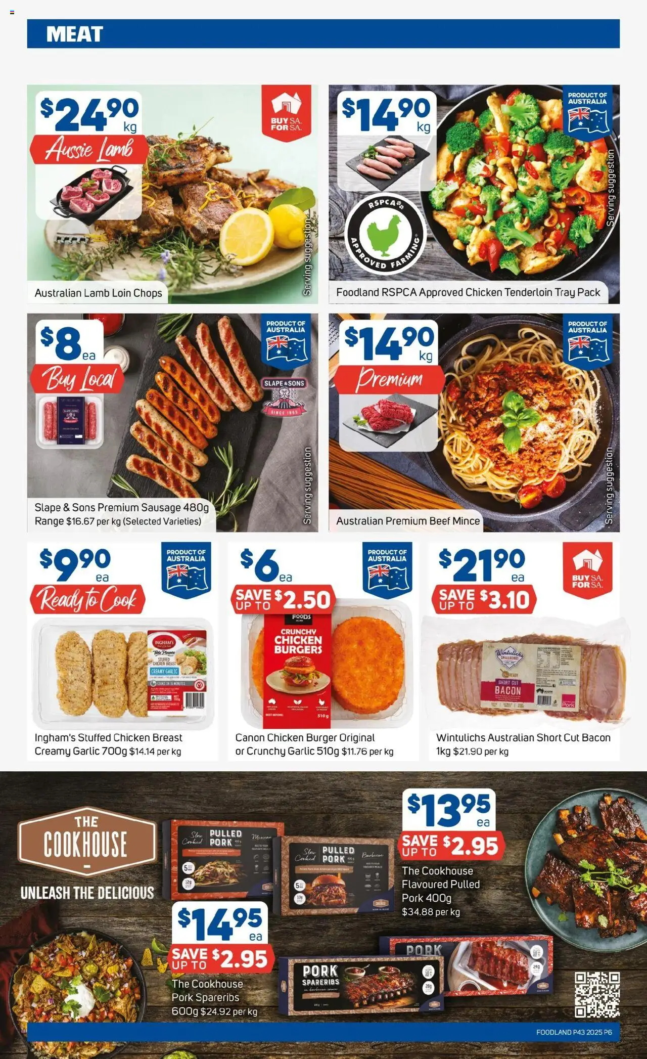 Foodland catalogue - valid from 22.10.2025 | Page: 6 | Products: Bacon, Pork, Lamb, Beef