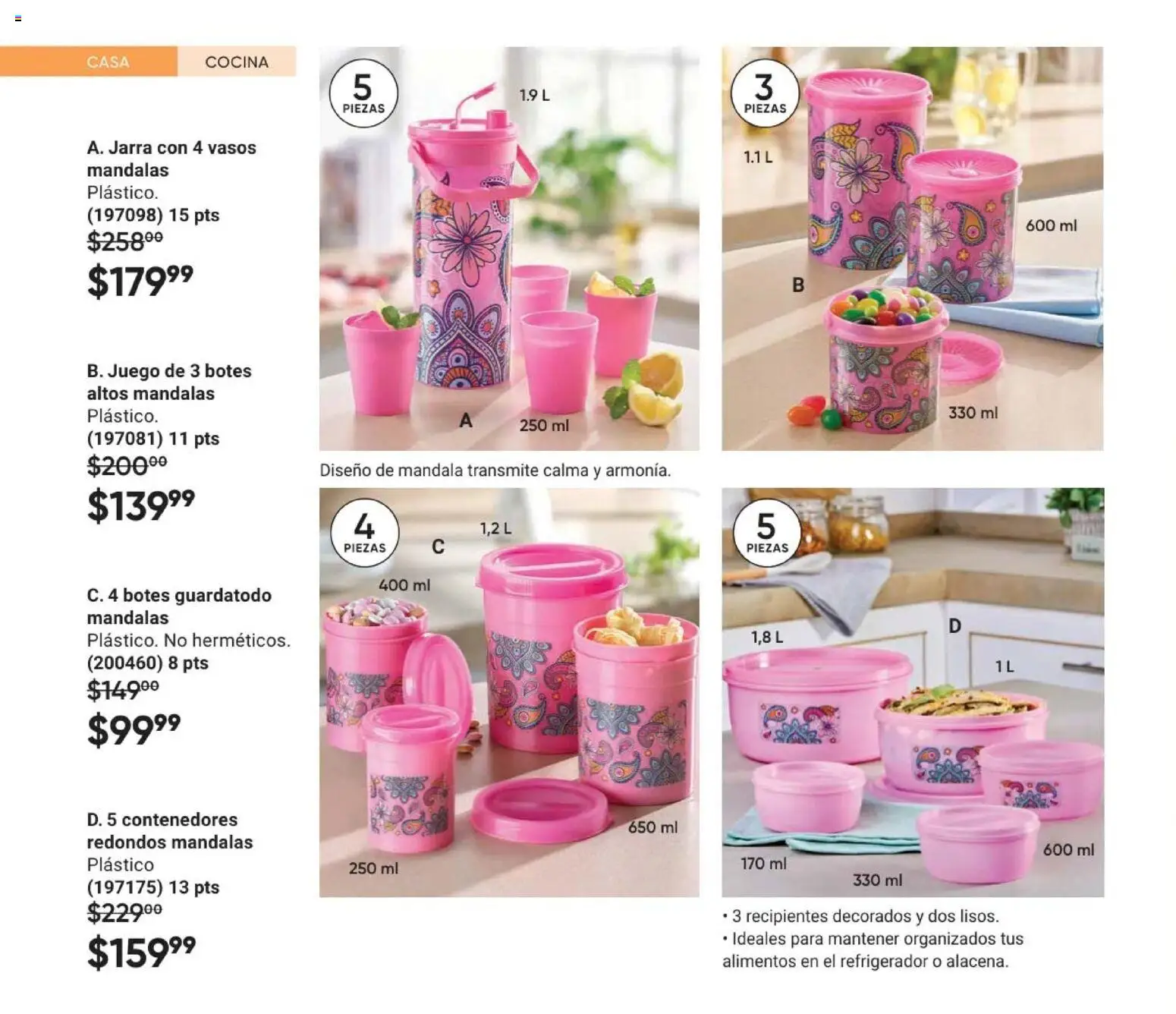 Nuevas ofertas de AVON válidas en toda la República Mexicana desde el 24.04.2026. ¡Encuentra las mejores ofertas en AVON Casa & Estilo 7 2026! | Página: 166 | Productos: Juego, Cocina, Vasos, Jarra