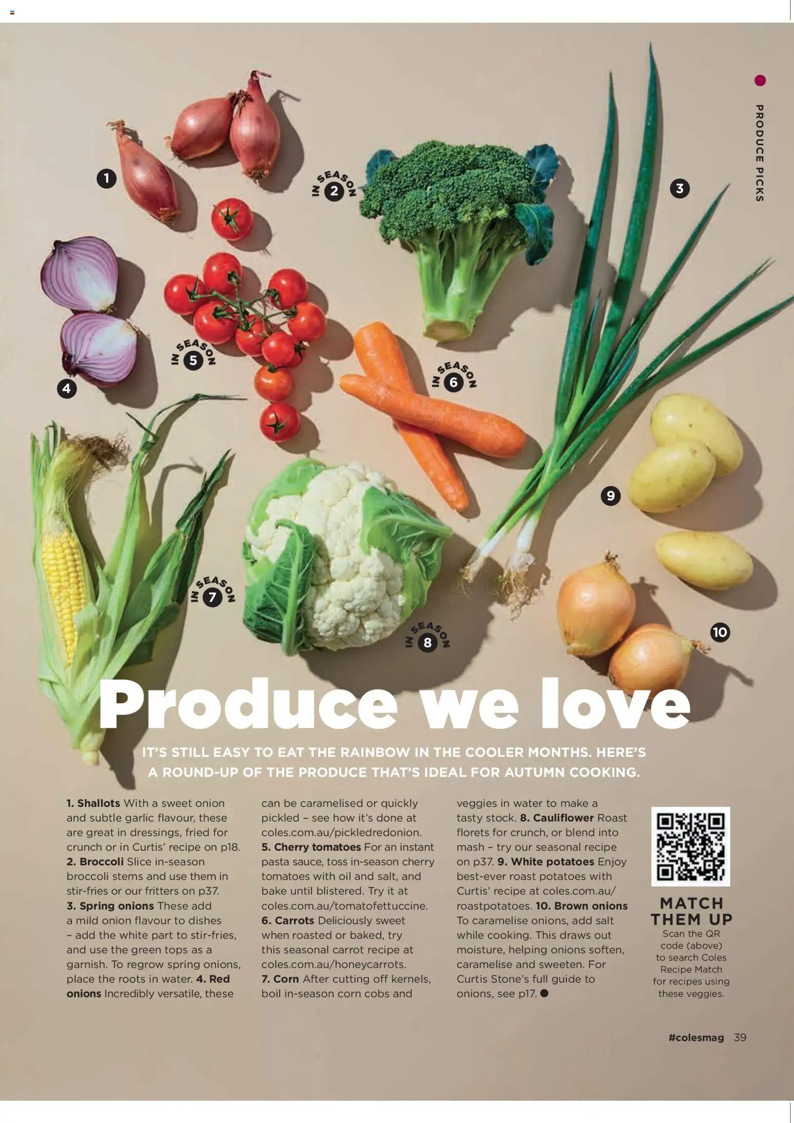 Coles catalogue - valid from 05.03.2026 | Page: 39 | Products: Tomatoes, Pasta, Water, Cauliflower