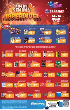 Bahamas Supermercados ofertas Fim de Semana Imperdível - Pré-Visualização do folheto da loja Bahamas Supermercados, válido de 24.04.2026