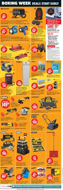 Preview of Canadian Tire - Boxing Week Flyer from shop Canadian Tire valid from 18.12.2025 | Page: 4 | Products: Socket, Box, Battery, Oil