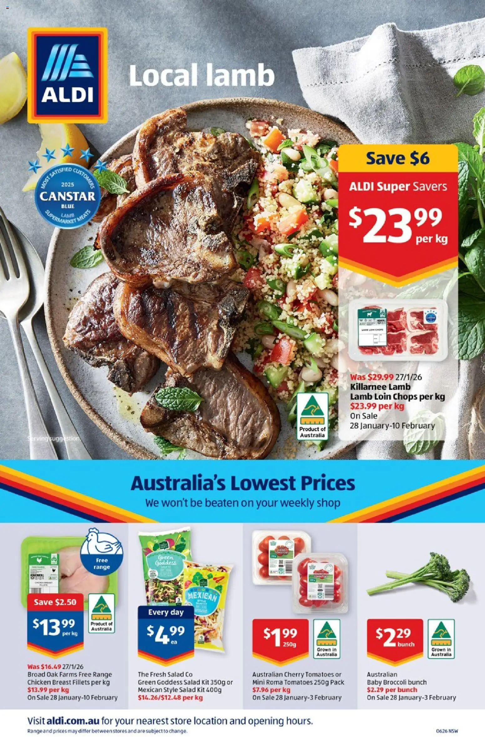 Aldi catalogue - valid from 04.02.2026 | Page: 28 | Products: Chicken, Tomatoes, Meat, Salad