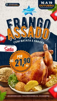 Estrela Azul - Ofertas Frango Assado - Pré-Visualização do folheto da loja Estrela Azul, válido de 16.10.2025