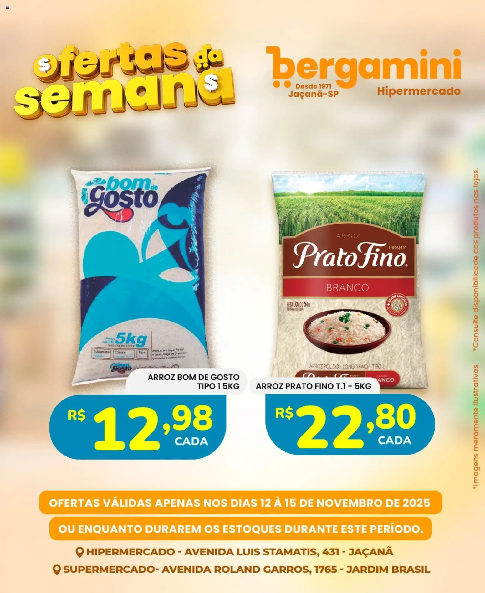 Supermercado Bergamini Folheto - válido de 12.11.2025 | Página: 3 | Produtos: Banco, Arroz