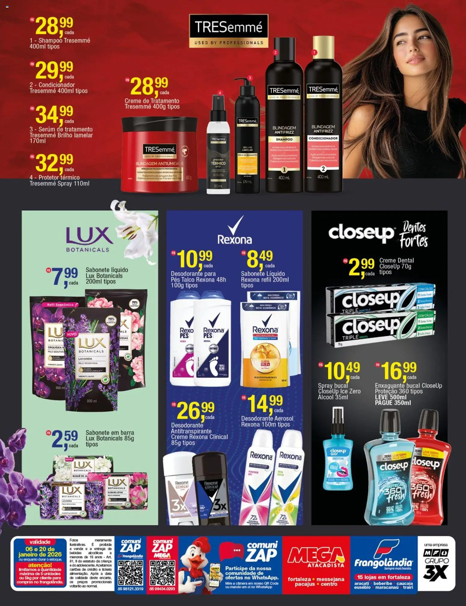 Frangolândia Folheto - válido de 06.01.2026 | Página: 7 | Produtos: Condicionador, Enxaguante bucal, Creme, Sabonete líquido