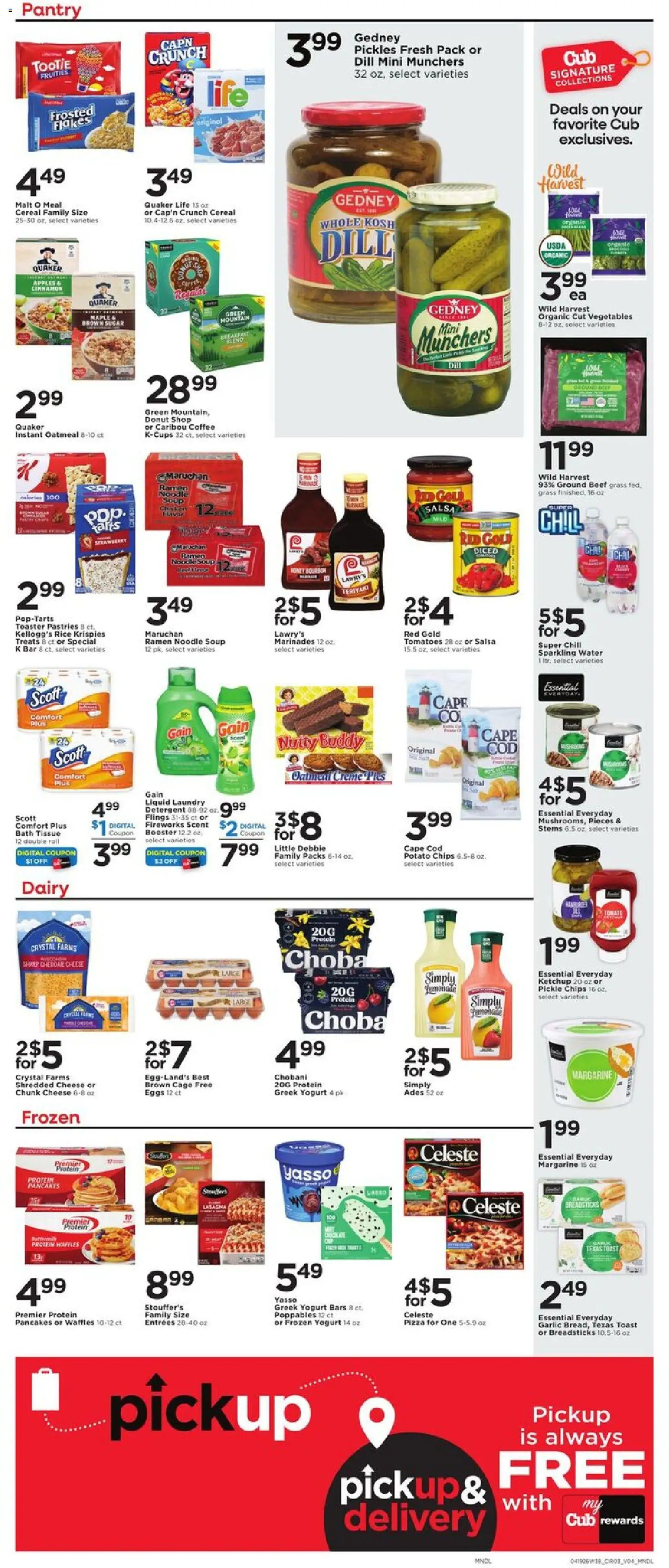 Cub Foods Weekly Ad - valid from 19.04.2026 | Page: 5 | Products: Chips, Ketchup, Flakes, Dill