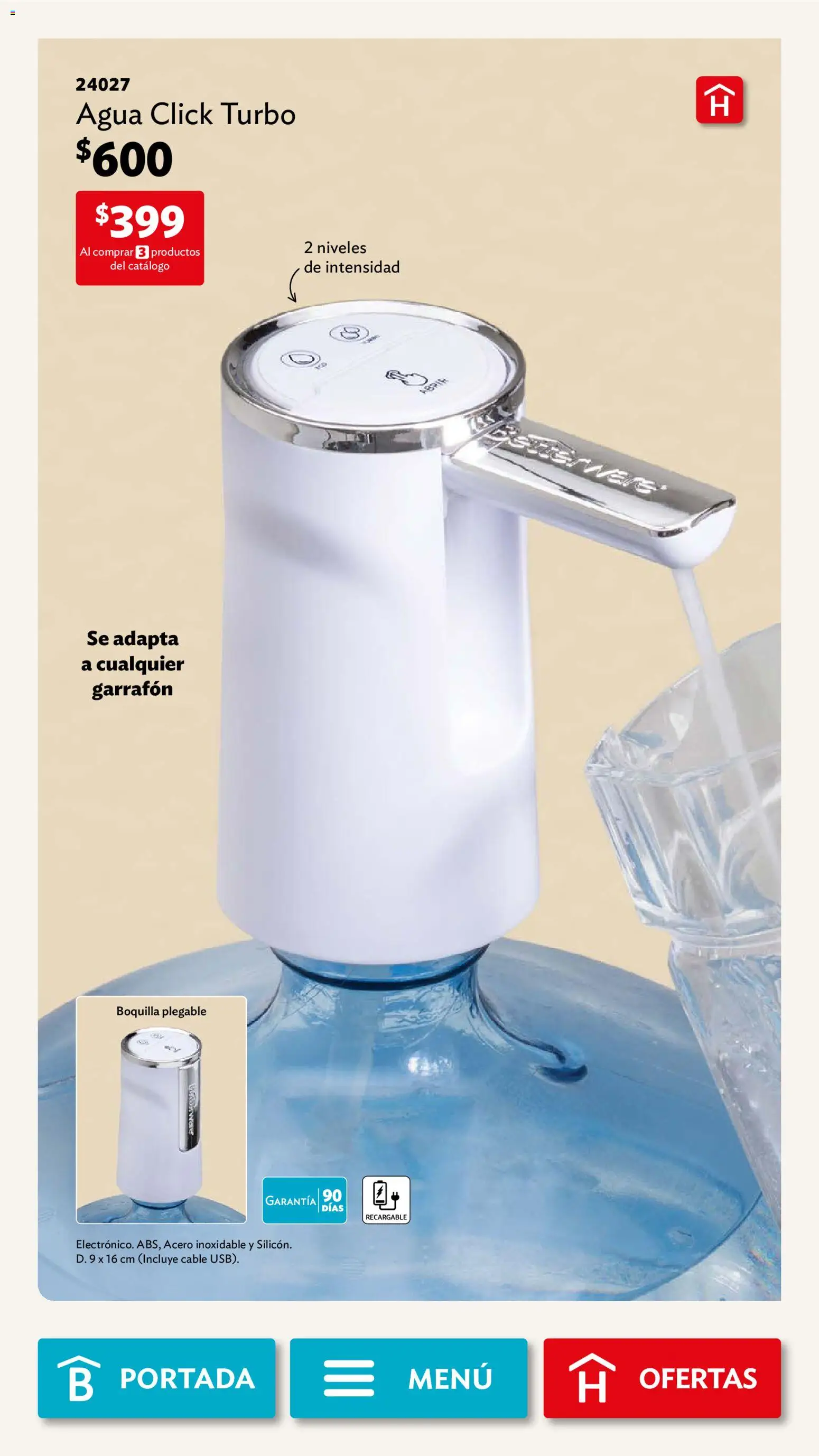 Nuevas ofertas de Betterware válidas en toda la República Mexicana desde el 03.11.2025. ¡Encuentra las mejores ofertas en Betterware campaña 11 2025! | Página: 77 | Productos: Agua, Cable