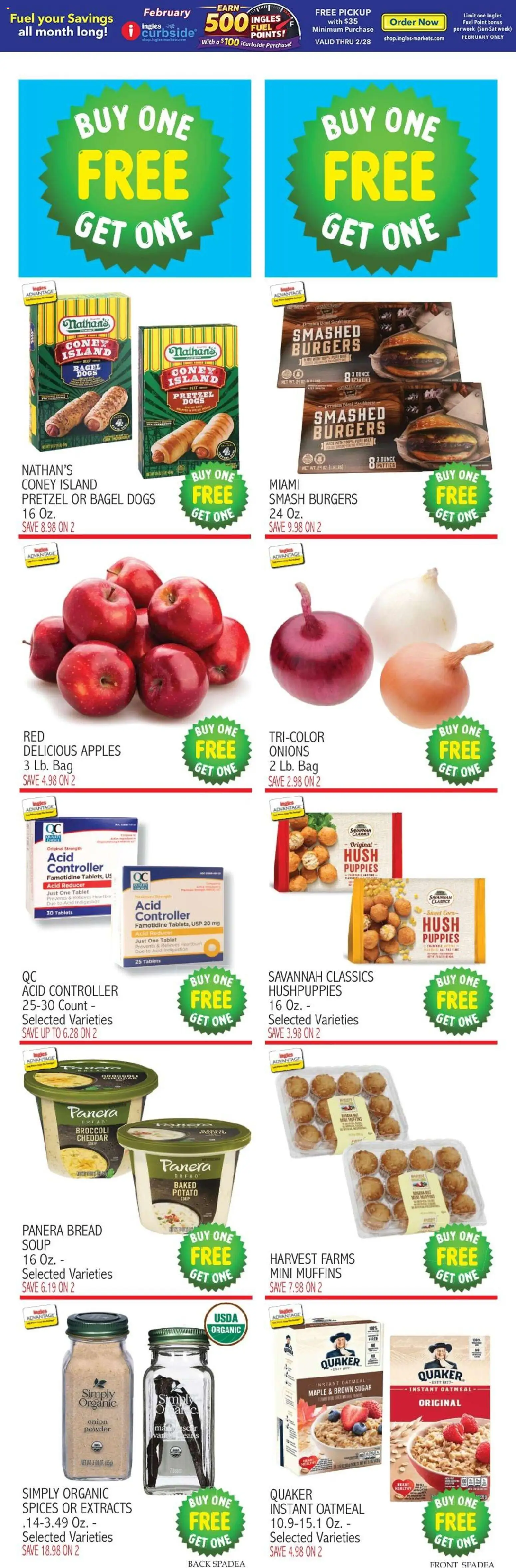 Ingles Weekly Ad - valid from 25.02.2026 | Page: 9 | Products: Bread, Apples, Tablet, Onion