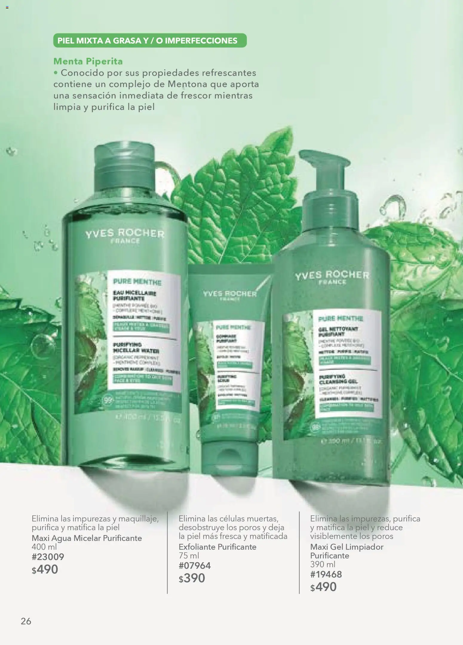 Nuevas ofertas de Yves Rocher válidas en toda la República Mexicana desde el 24.03.2026. ¡Encuentra las mejores ofertas en Yves Rocher campaña 5 2026! | Página: 26 | Productos: Agua, Limpiador, Agua micelar