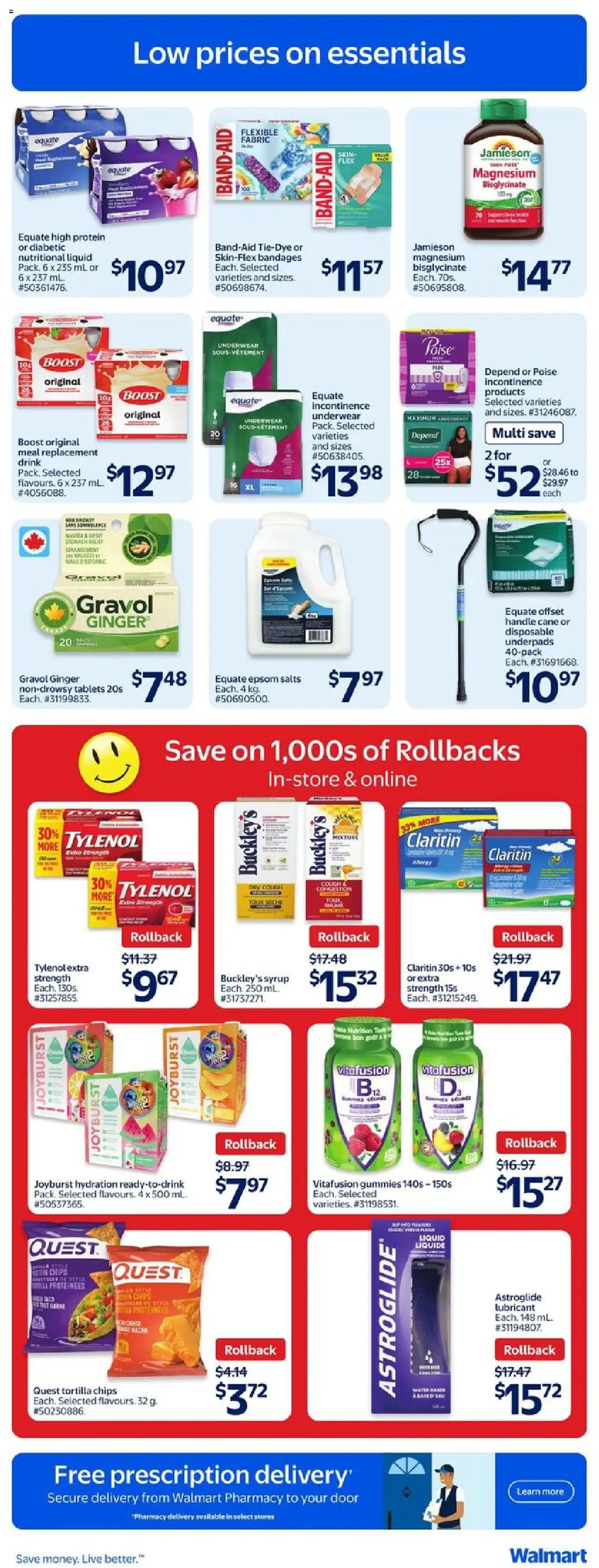 Walmart flyer valid from 21.08.2025 | Page: 9 | Products: Chips, Cheese, Underwear