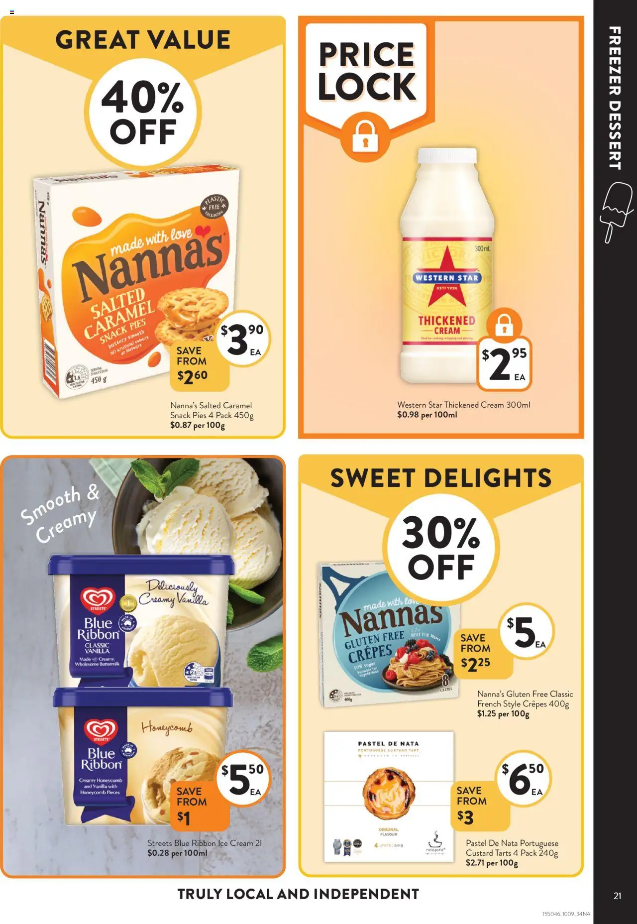 Foodworks catalogue - valid from 10.09.2025 | Page: 21 | Products: Cream, Ice cream, Pies, Freezer