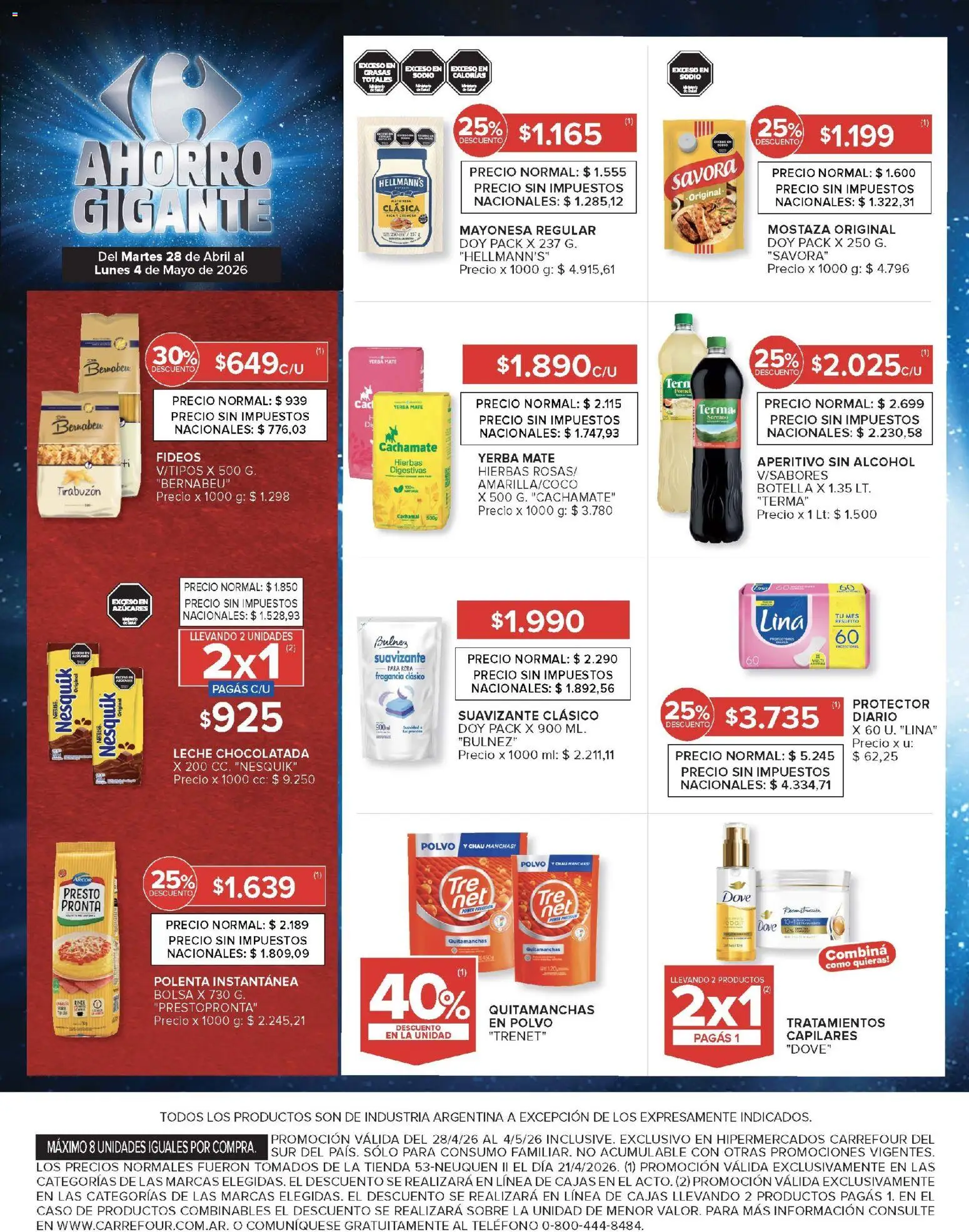 Carrefour - Carrefour Hiper │ válido desde el 28.04.2026 | Página: 9 | Productos: Caso, Sobre, Fragancia, Fideos